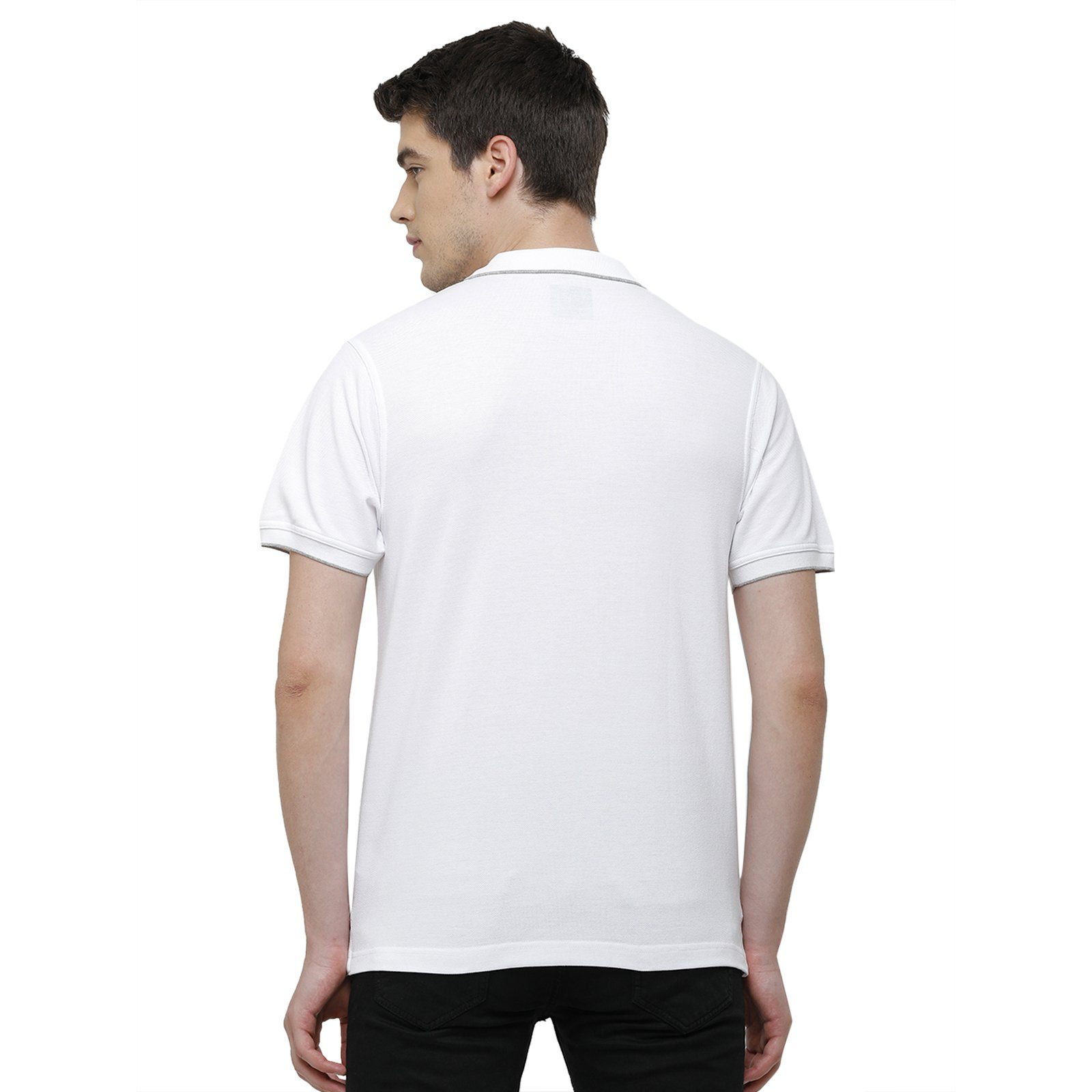 Classic polo Men's White Smart Double Pique Polo Half Sleeve Authentic Fit T-Shirt Nova - White T-shirt Classic Polo 