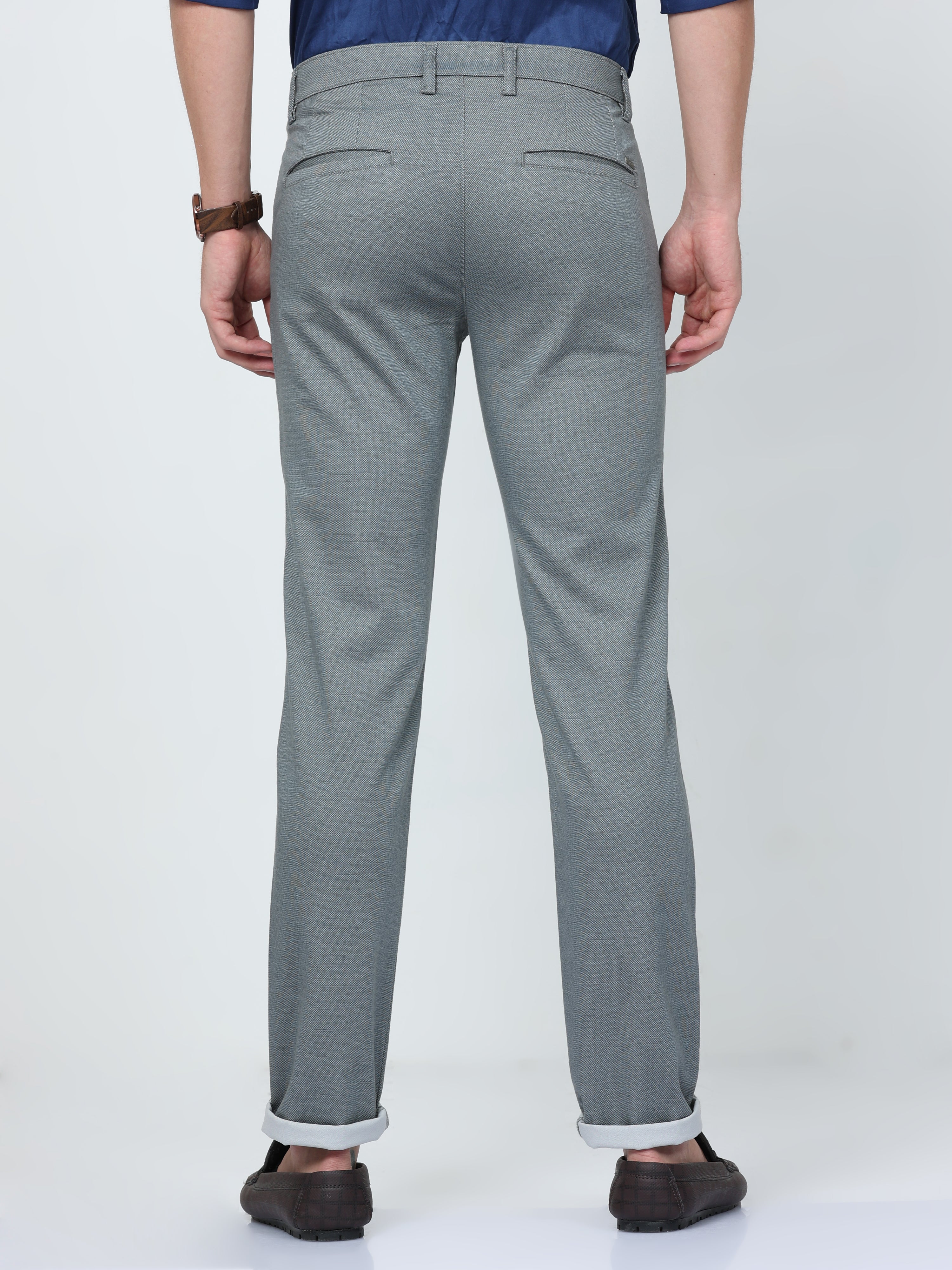 CP BRO Mens Chiesel Fit Solid Grey Color Trousers | Tbo2-10 C-Gry-Cf-Ly