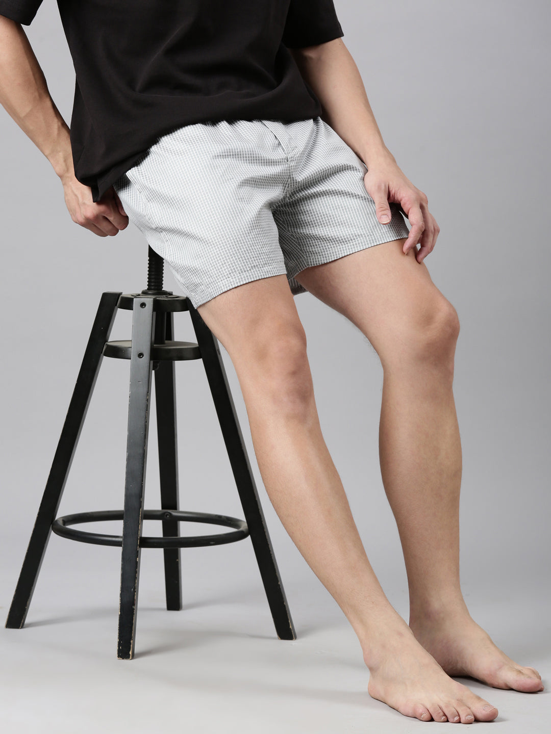 Classic Polo Men's Checked/All-Over Print Slim Fit Cotton Boxer Shorts Pack Of 2 | BXT-72-CHK-PRT