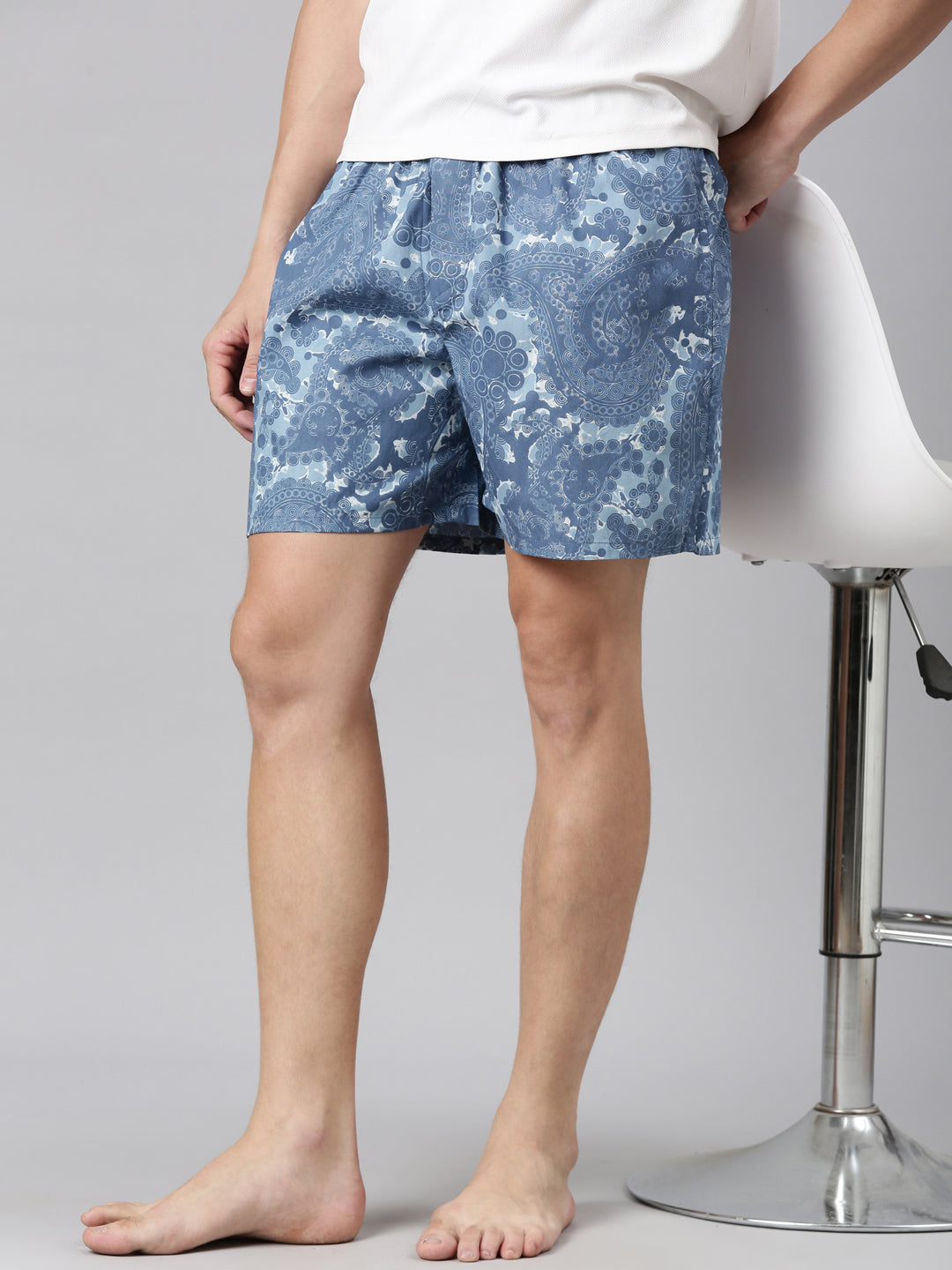 Classic Polo Men's All-Over Print/Solid Slim Fit Cotton Boxer Shorts Pack Of 2 | BXT-101-PRT-SLD