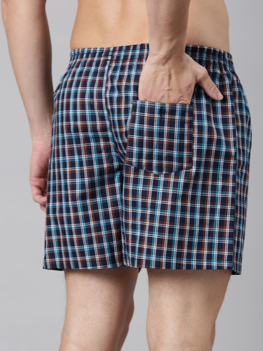 Classic Polo Men's Checked/Solid Slim Fit Cotton Boxer Shorts Pack Of 2 | BXT-54-CHK-SLD