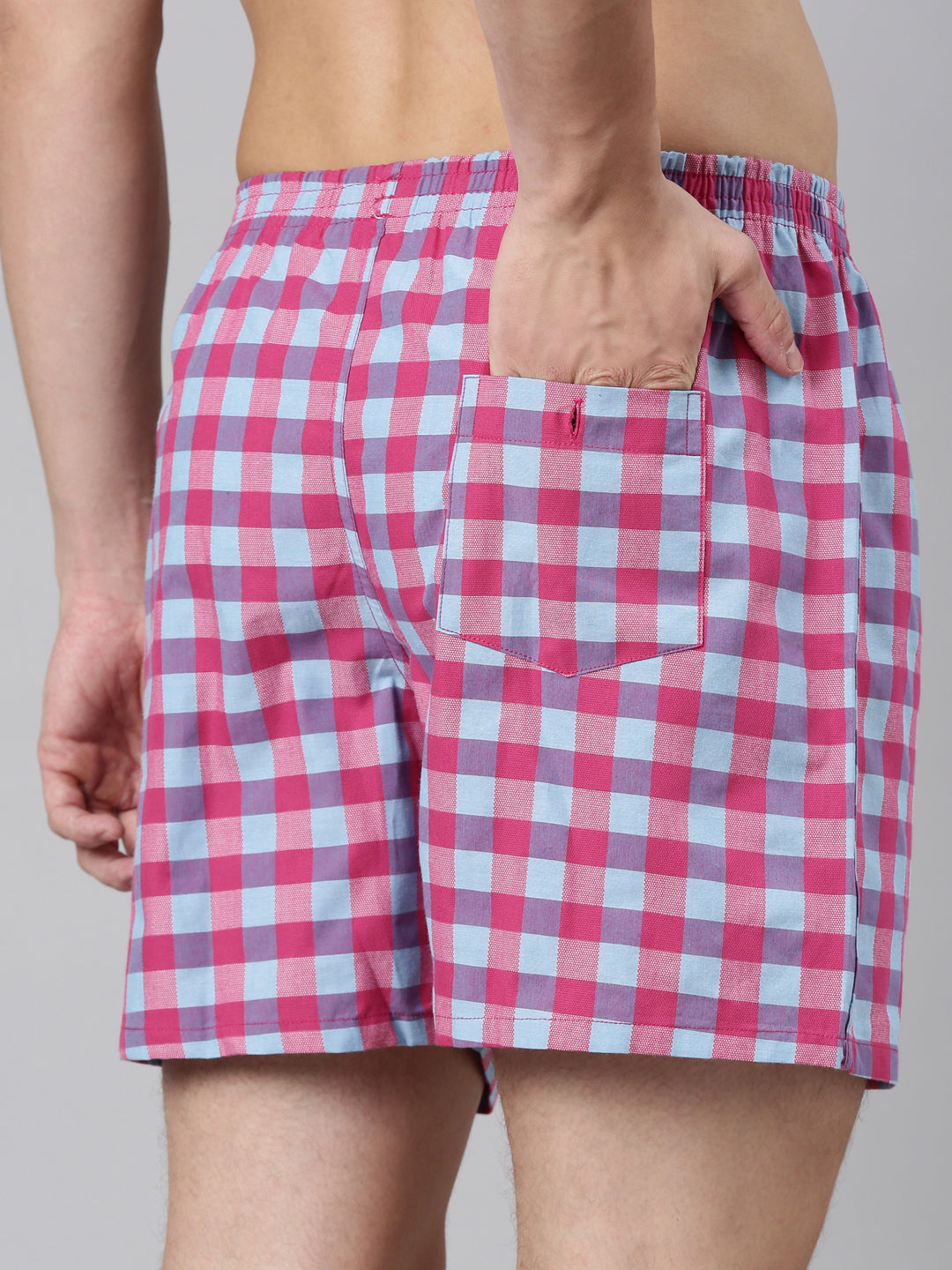 Classic Polo Men's All-Over Print/Checked Slim Fit Cotton Boxer Shorts Pack Of 2 | BXT-62-PRT-DBY