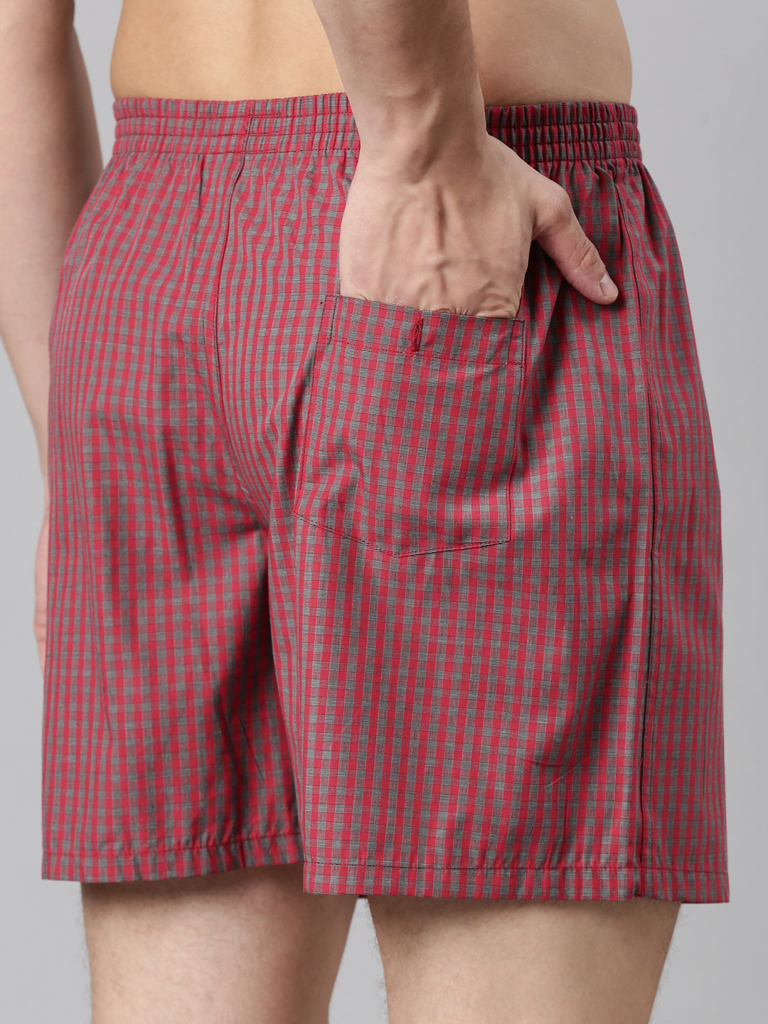 Classic Polo Men's Checked/All-Over Print Slim Fit Cotton Boxer Shorts Pack Of 2 | BXT-102-CHK-PRT