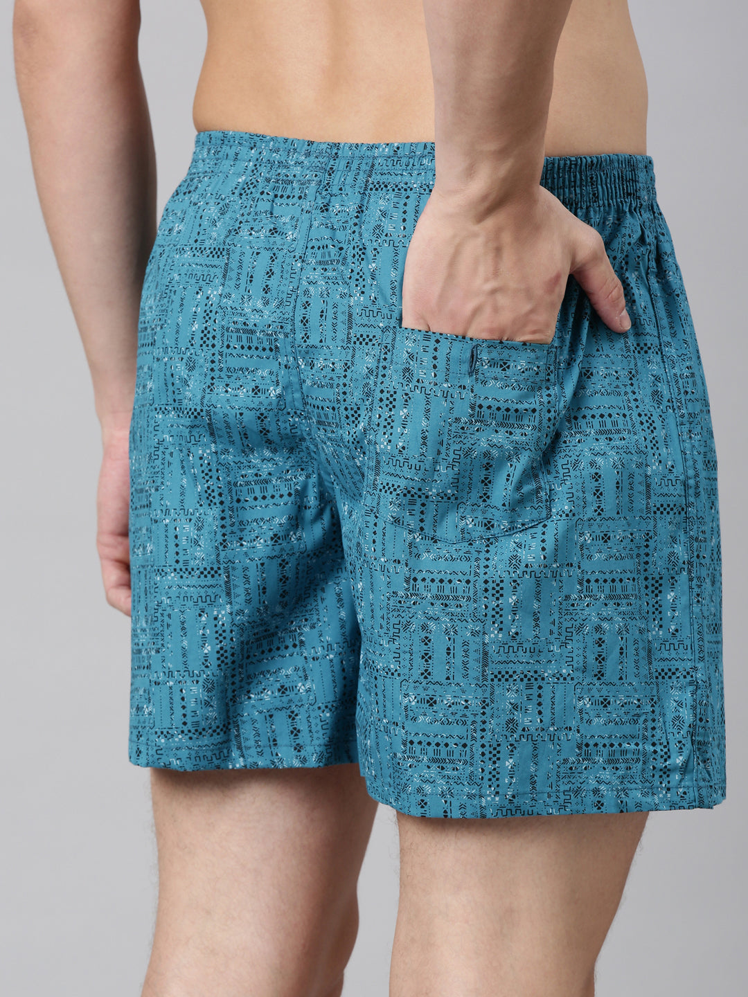 Classic Polo Men's Checked/All-Over Print Slim Fit Cotton Boxer Shorts Pack Of 2 | BXT-64-PRT-CHK