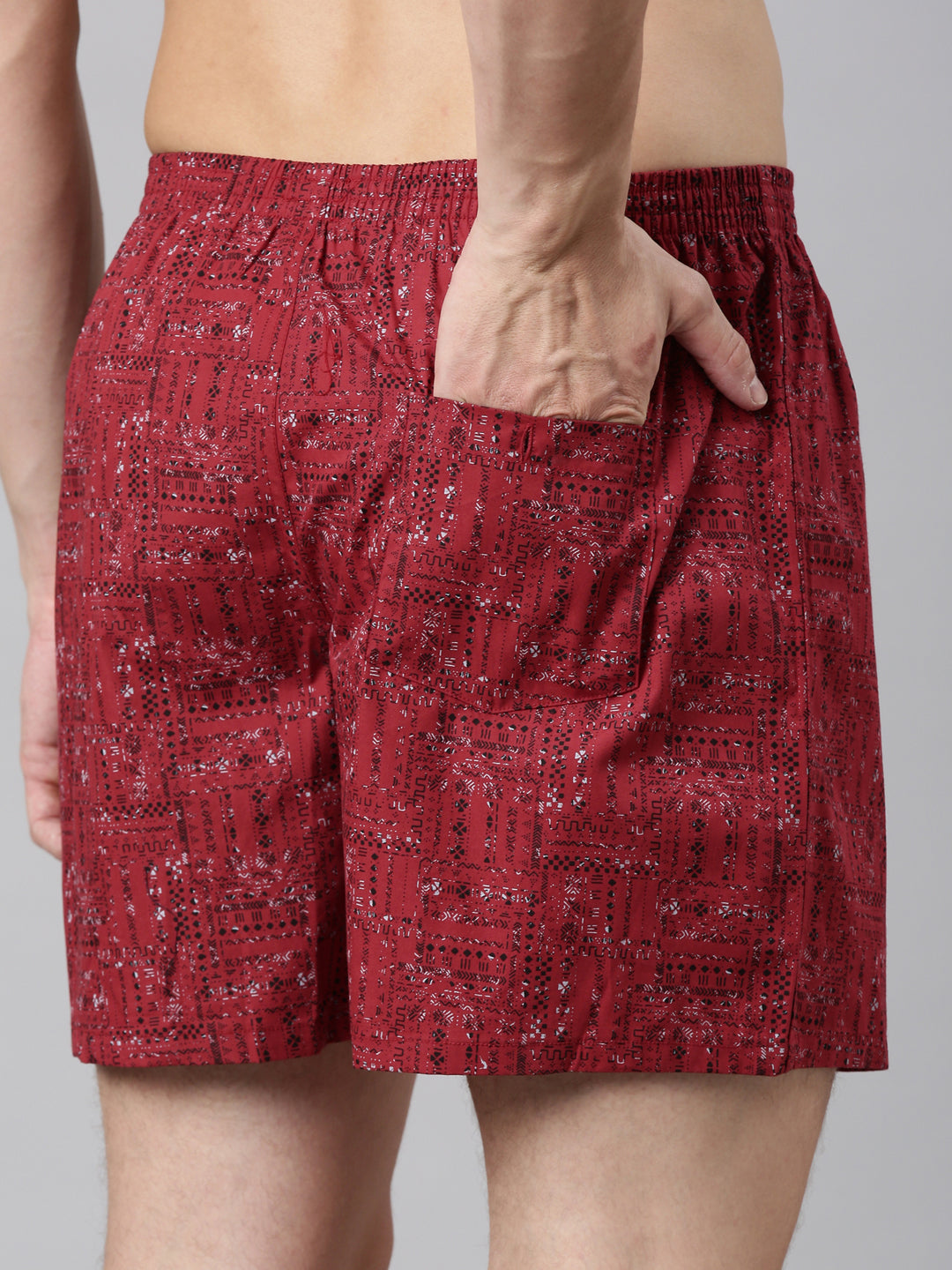 Classic Polo Men's All-Over Print/Solid Slim Fit Cotton Boxer Shorts Pack Of 2 | BXT-66-PRT-CHK