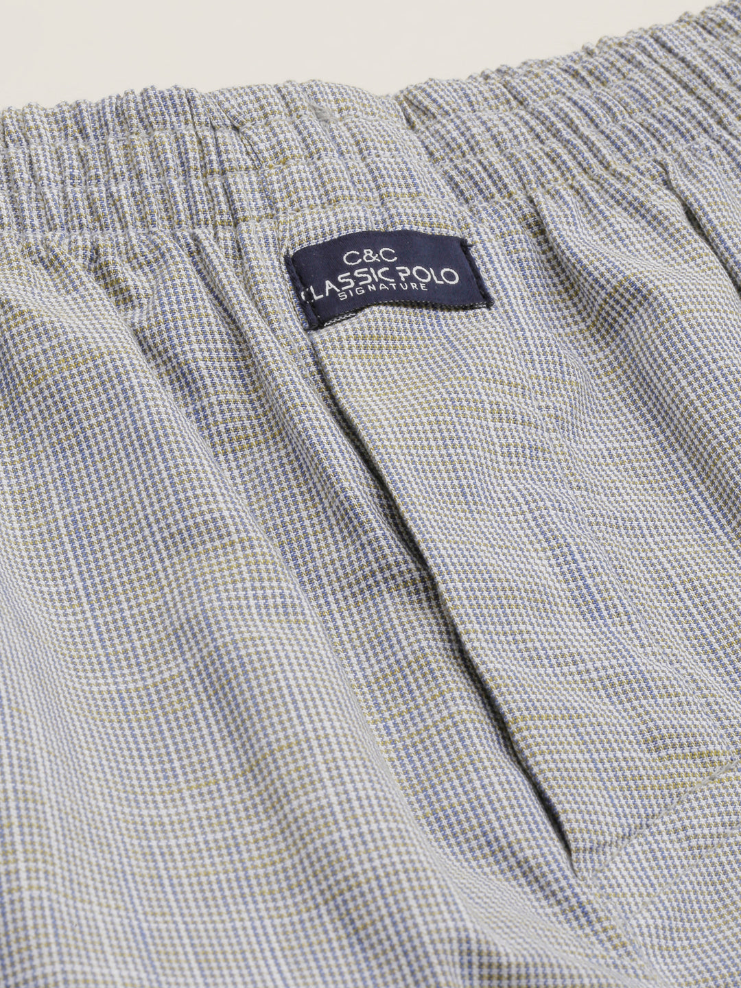 Classic Polo Men's Checked/Solid Slim Fit Cotton Boxer Shorts Pack Of 2 | BXT-129-CHK-PRT