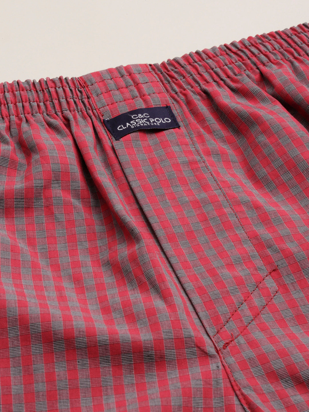 Classic Polo Men's Checked/All-Over Print Slim Fit Cotton Boxer Shorts Pack Of 2 | BXT-102-CHK-PRT