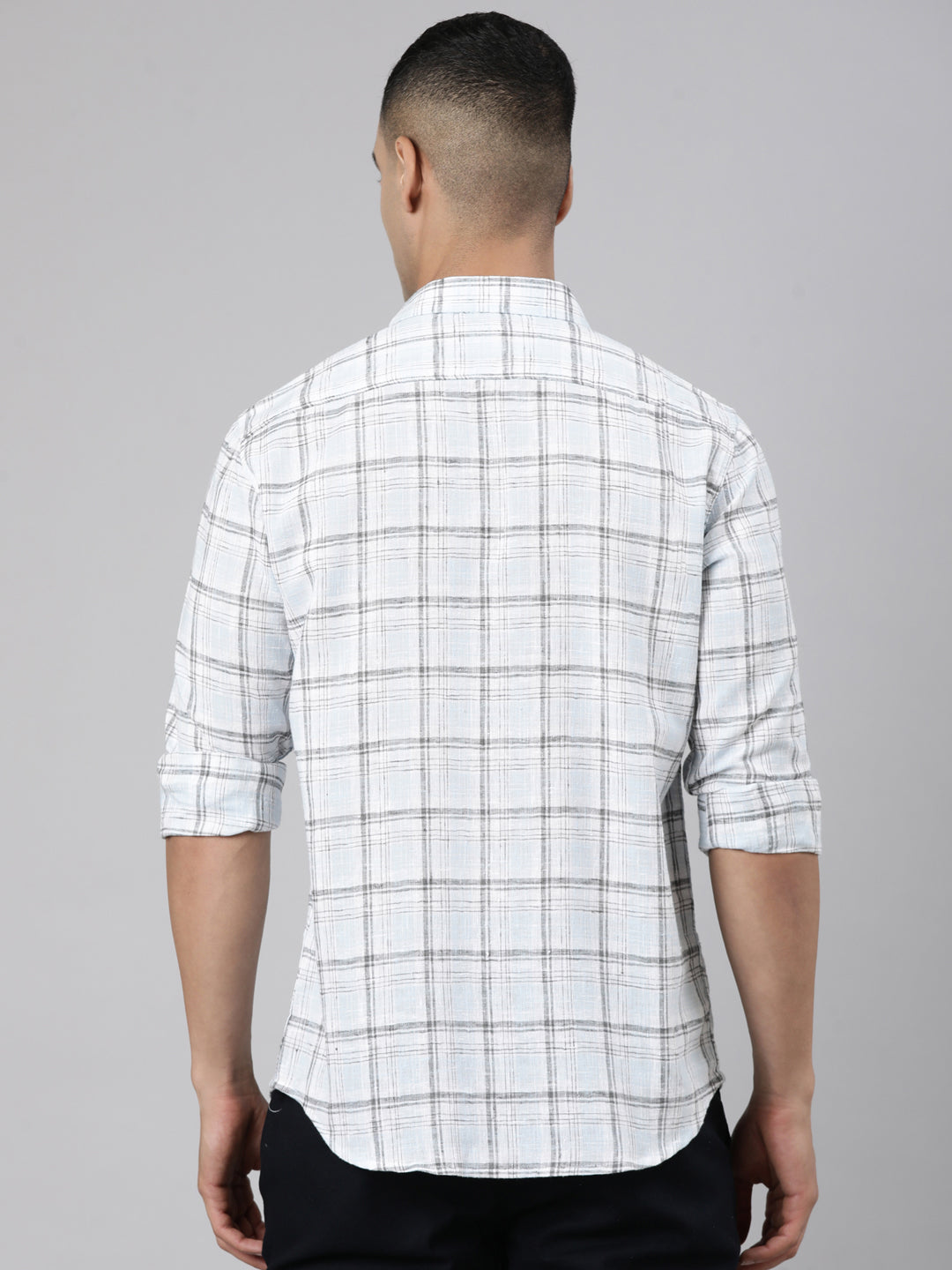 Classic Polo Men's Full Sleeve Multicolor Polo Neck Slim Fit Checked Cotton Casual Shirt | LSHS1-CL-20 B-FS-CHK-SF