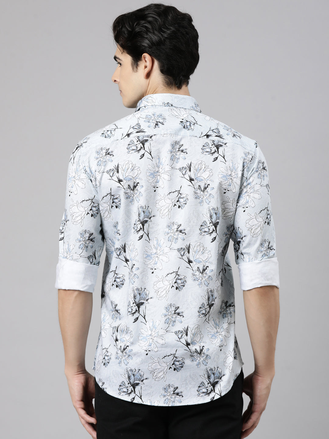 Classic Polo Men's Full Sleeve Multicolor Polo Neck Slim Fit Printed Cotton Casual Shirt | LSHS1-EL-26 A-FS-PRT-SF