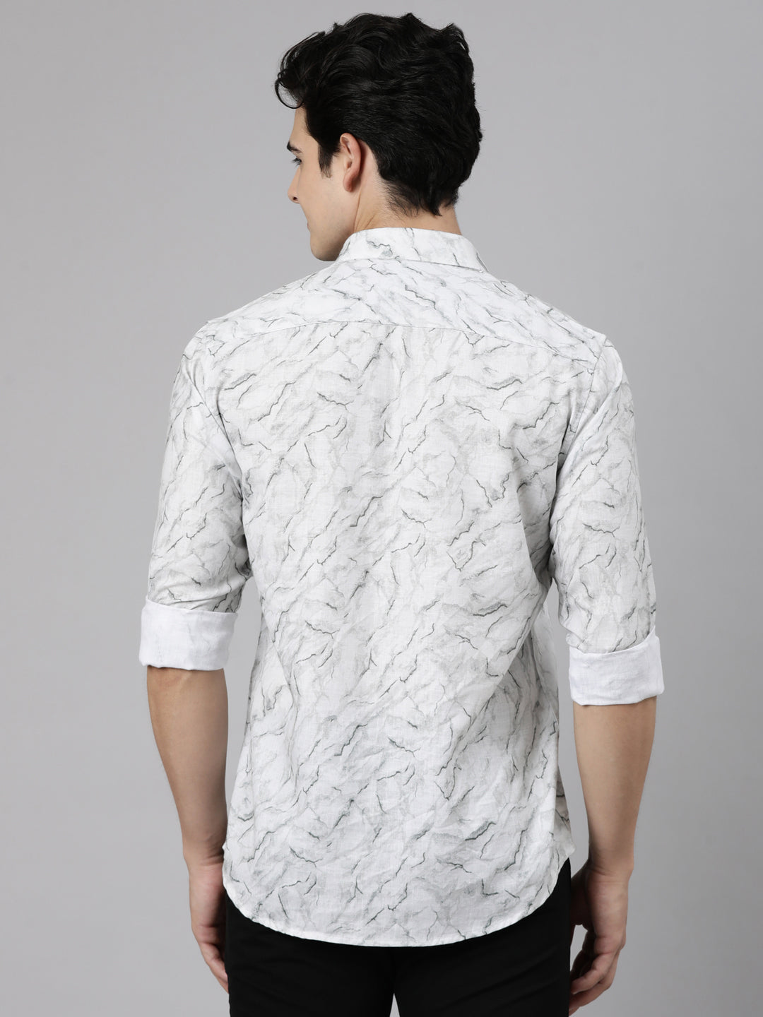 Classic Polo Men's Full Sleeve Multicolor Polo Neck Slim Fit Printed Cotton Casual Shirt | SR1-CL-20 B-FS-PRT-SF