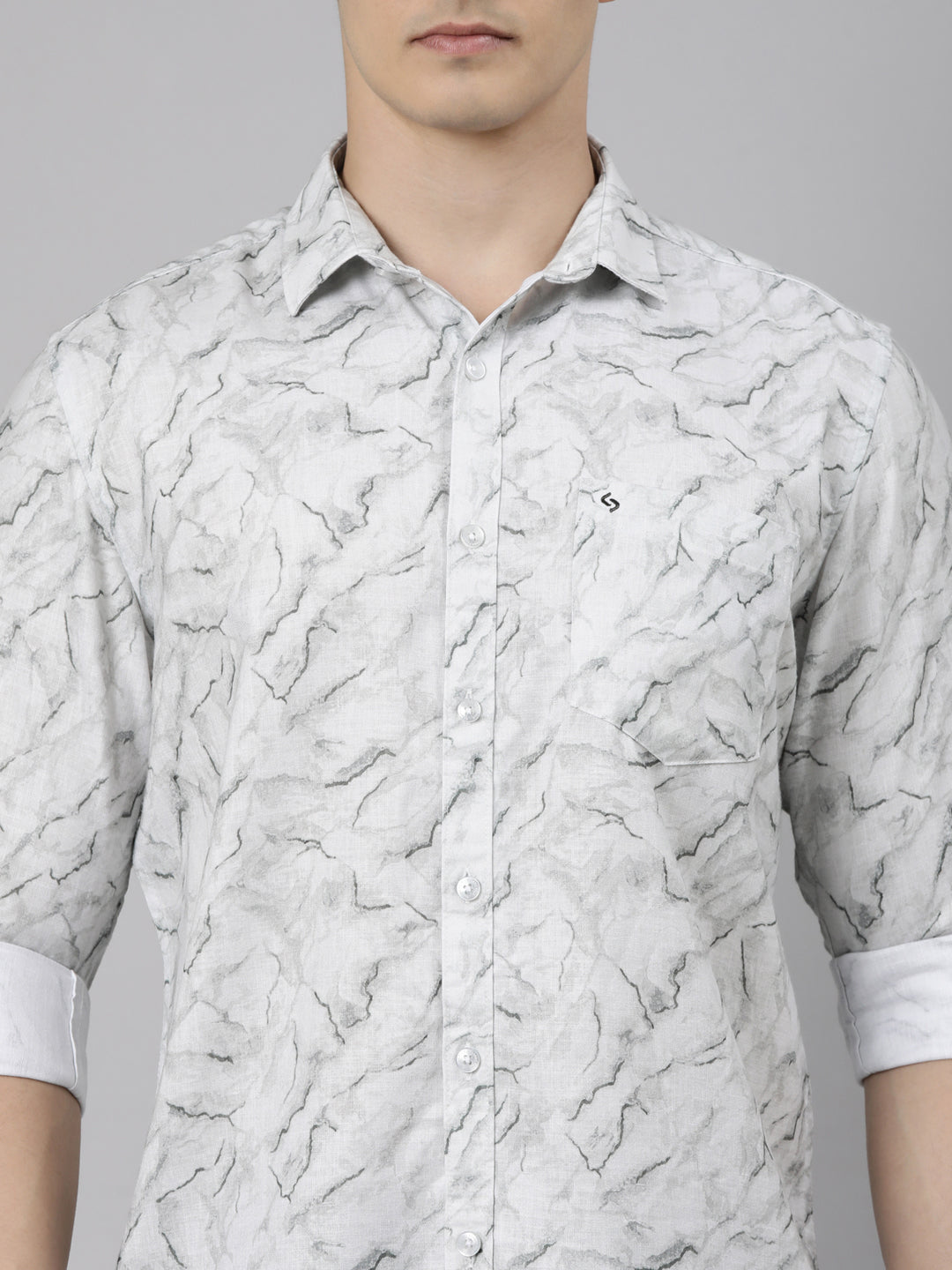 Classic Polo Men's Full Sleeve Multicolor Polo Neck Slim Fit Printed Cotton Casual Shirt | SR1-CL-20 B-FS-PRT-SF