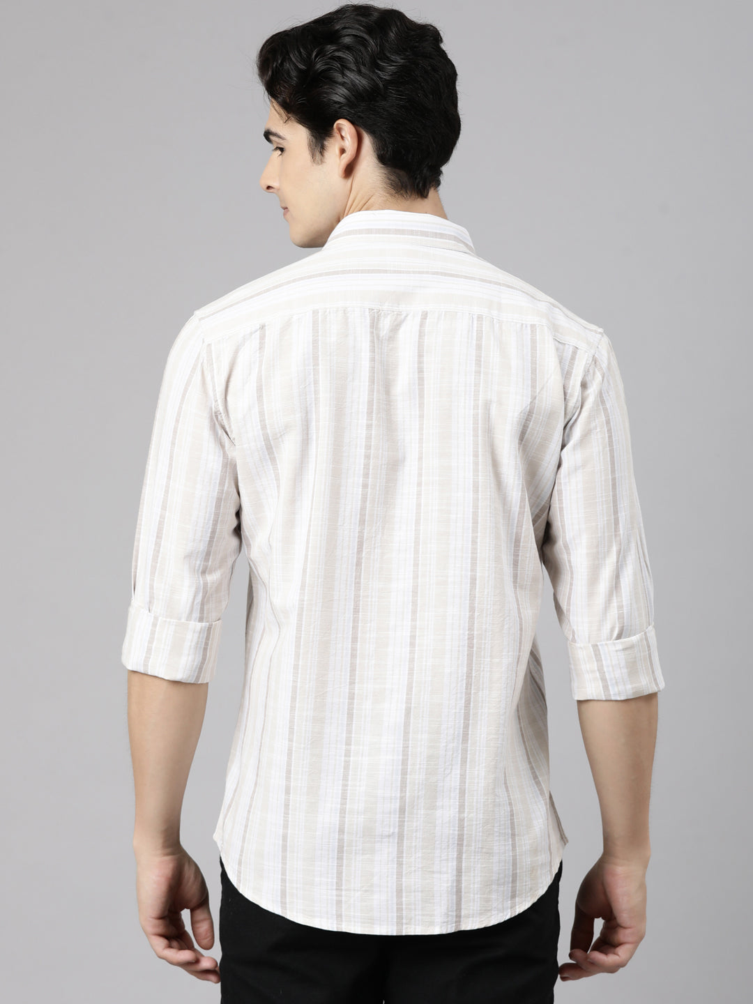 Classic Polo Men's Full Sleeve Multicolor Polo Neck Slim Fit Printed Cotton Casual Shirt | SR1-EL-03 A-FS-STR-SF