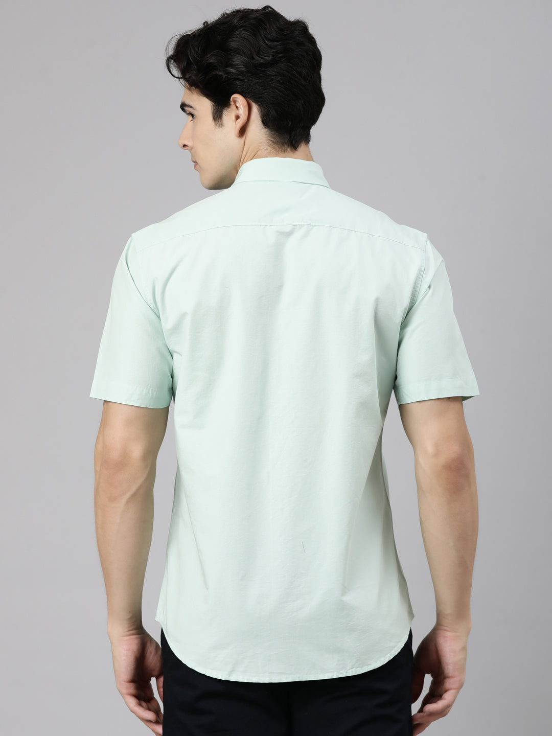 Classic Polo Men's Half Sleeve Light Green Polo Neck Slim Fit Solid Cotton Casual Shirt | SR1-EL-16 C-HS-SLD-SF