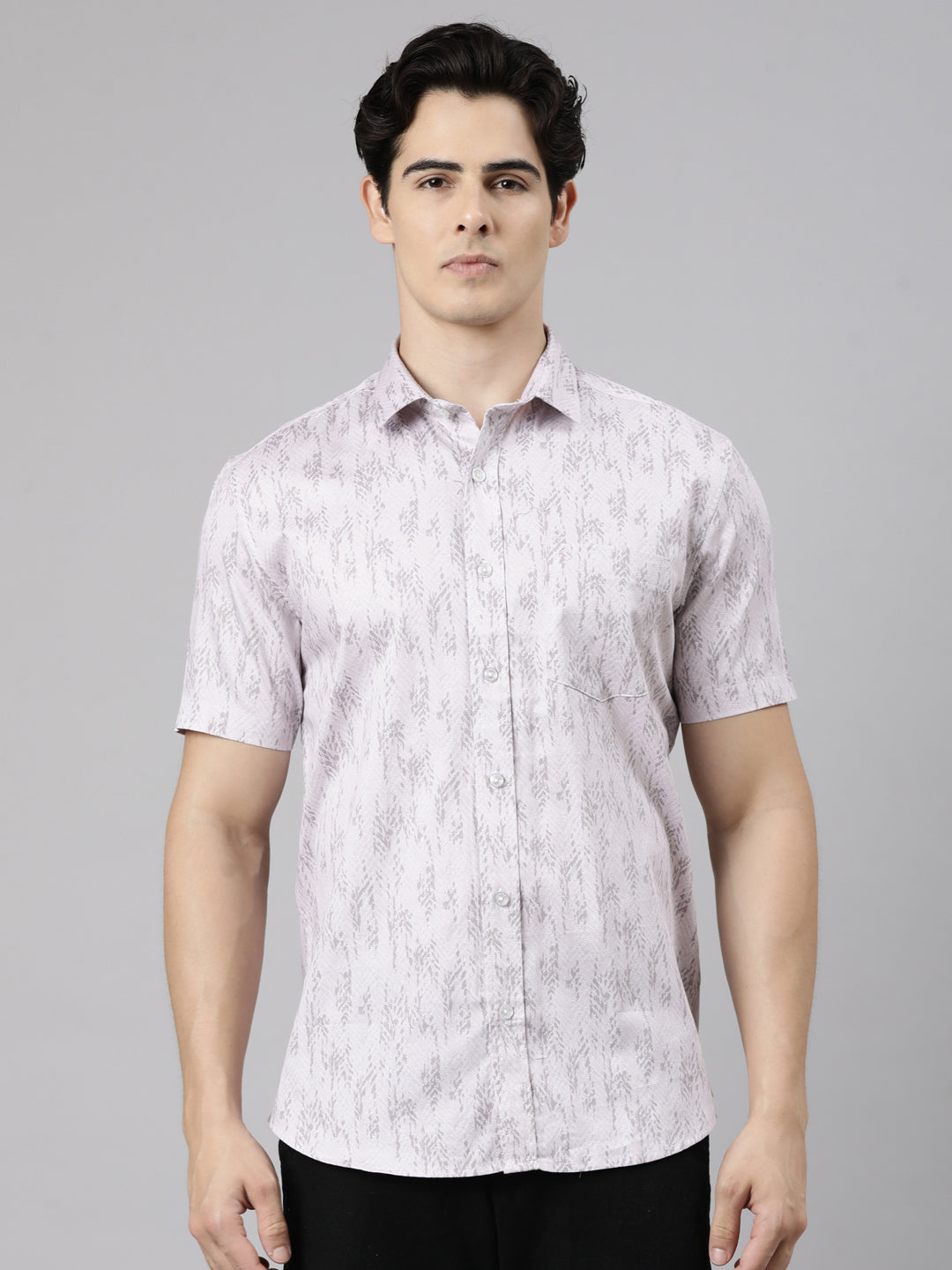 Classic Polo Men's Half Sleeve Multicolor Polo Neck Slim Fit Printed Cotton Casual Shirt | SR1-FL-03 A-HS-PRT-SF