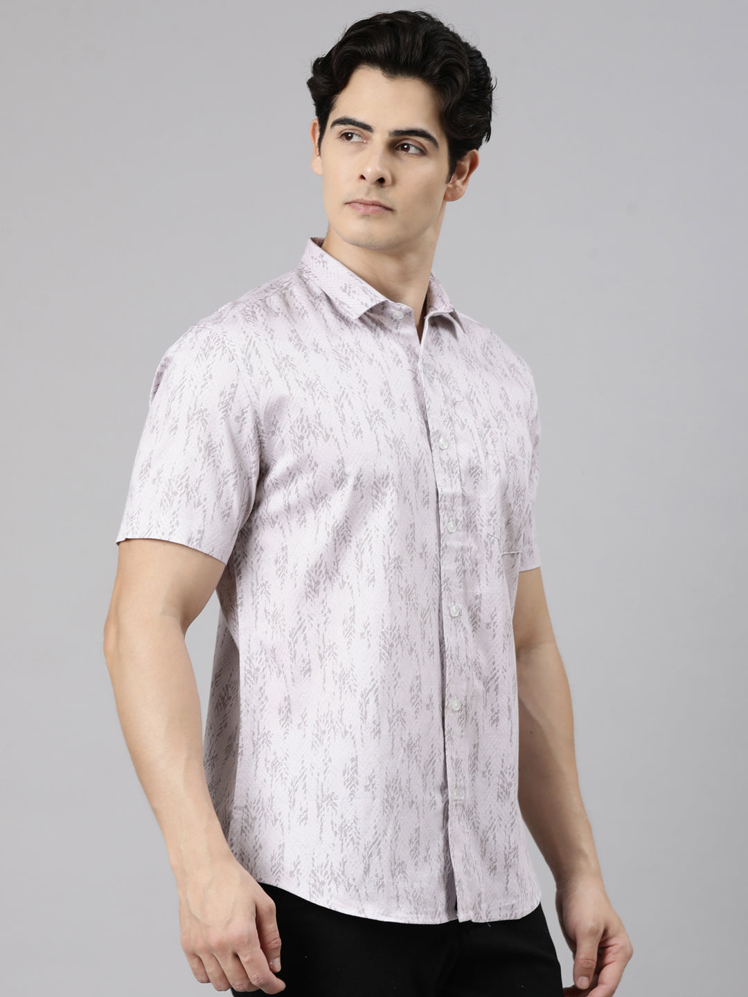 Classic Polo Men's Half Sleeve Multicolor Polo Neck Slim Fit Printed Cotton Casual Shirt | SR1-FL-03 A-HS-PRT-SF