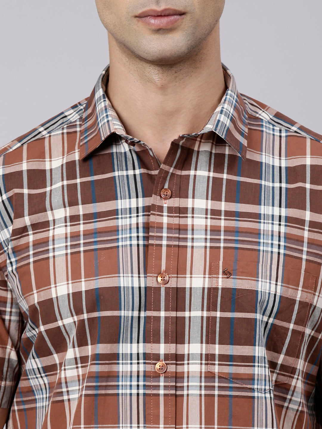 Classic Polo Men's Half Sleeve Multicolor Polo Neck Slim Fit Checked Cotton Casual Shirt | SR1-FL-15 A-HS-CHK-SF