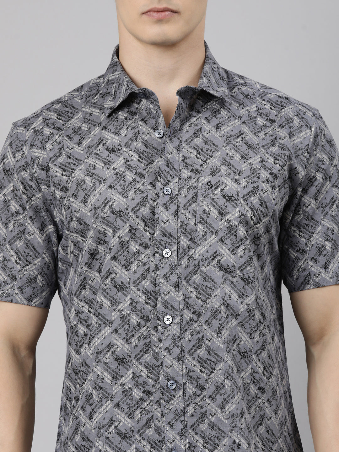 Classic Polo Men's Half Sleeve Multicolor Polo Neck Slim Fit Printed Cotton Casual Shirt | SS1-CL-54 A-HS-PRT-SF