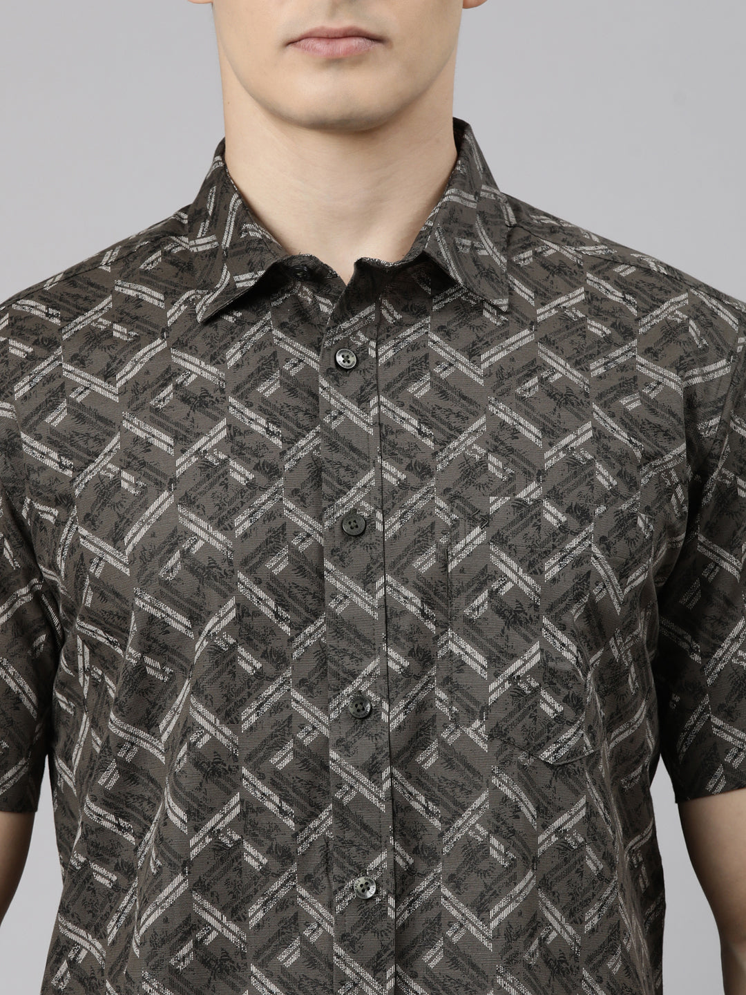 Classic Polo Men's Half Sleeve Multicolor Polo Neck Slim Fit Printed Cotton Casual Shirt | SS1-CL-54 B-HS-PRT-SF