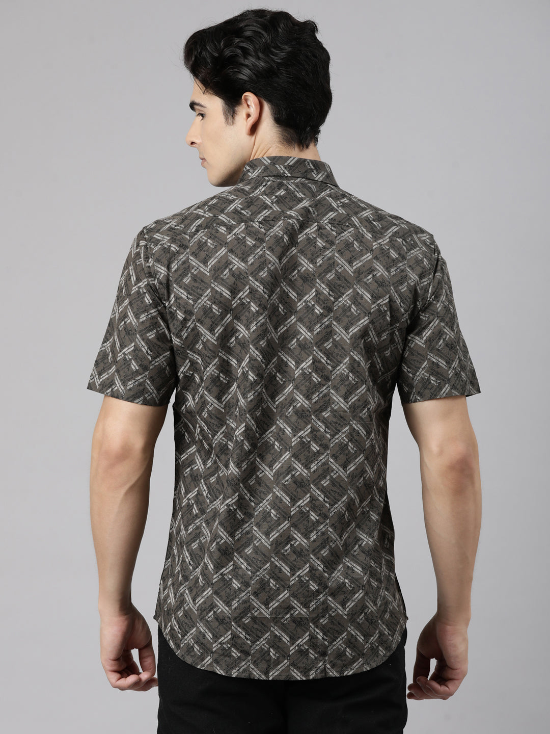 Classic Polo Men's Half Sleeve Multicolor Polo Neck Slim Fit Printed Cotton Casual Shirt | SS1-CL-54 B-HS-PRT-SF