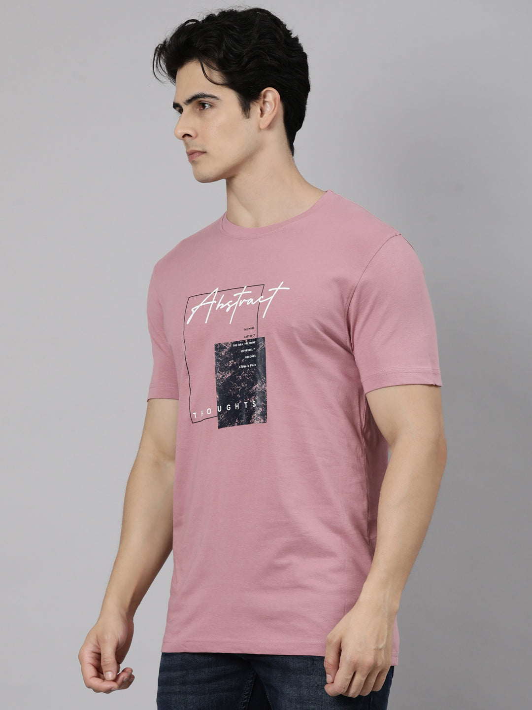 Classic Polo Men's Half Sleeve Multicolor Round Neck Slim Fit Printed Cotton T-Shirt | TOY-TRIO-921 SF C