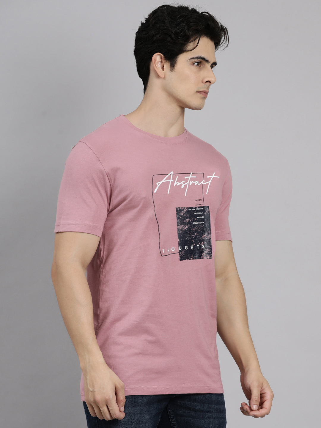 Classic Polo Men's Half Sleeve Multicolor Round Neck Slim Fit Printed Cotton T-Shirt | TOY-TRIO-921 SF C