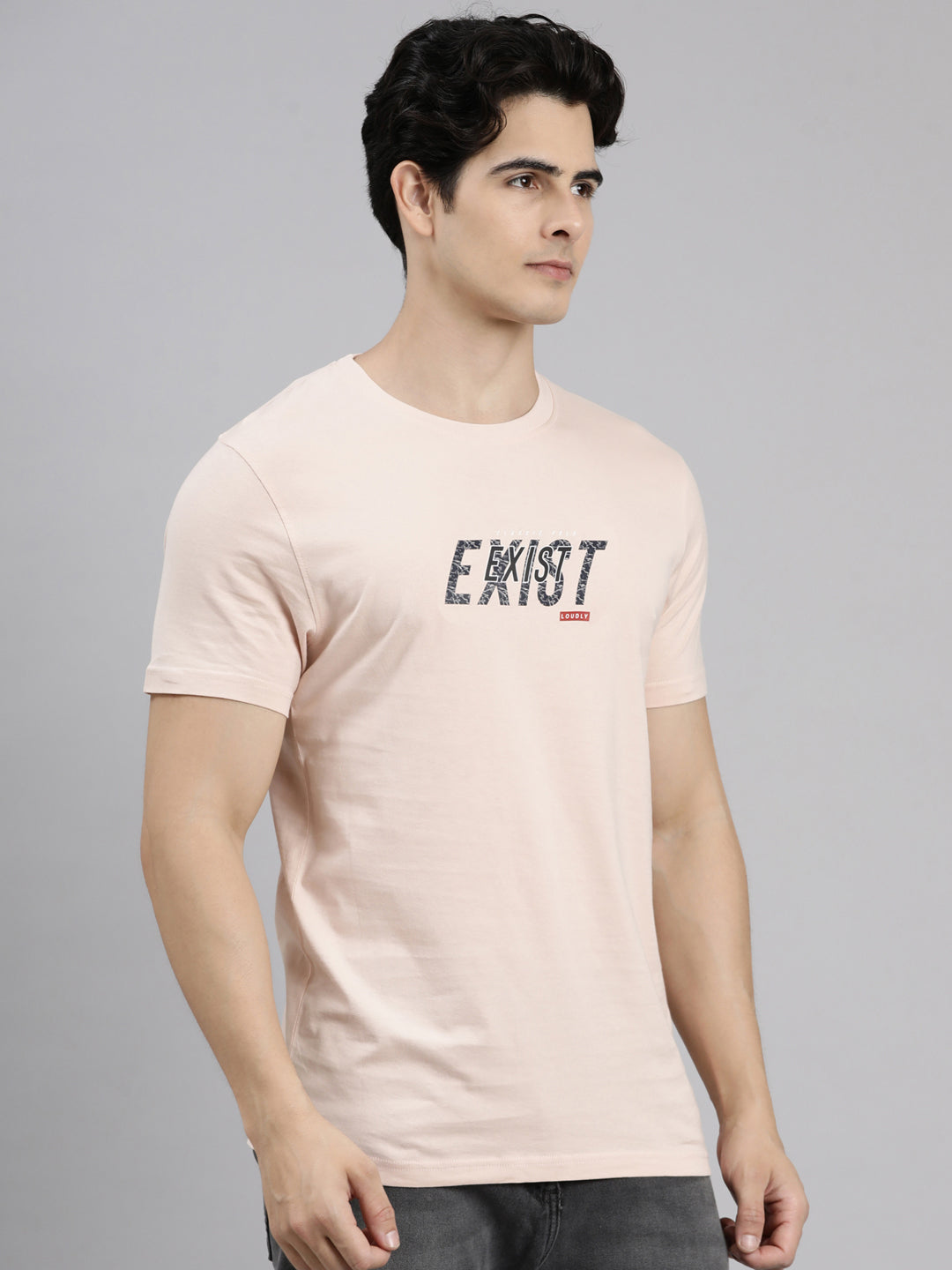 Classic Polo Men's Half Sleeve Multicolor Round Neck Slim Fit Printed Cotton T-Shirt | TOY-TRIO-926 SF C