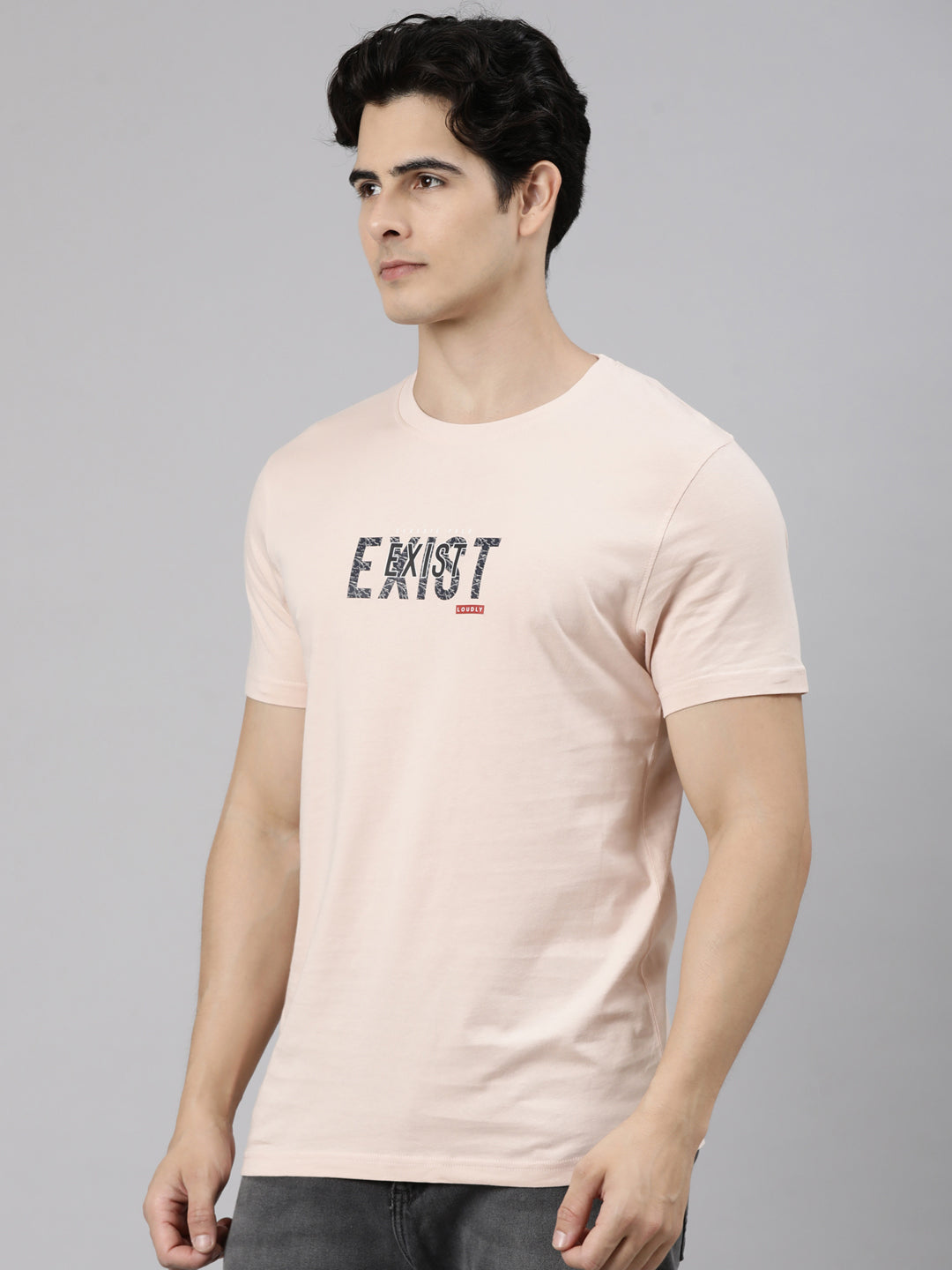 Classic Polo Men's Half Sleeve Multicolor Round Neck Slim Fit Printed Cotton T-Shirt | TOY-TRIO-926 SF C