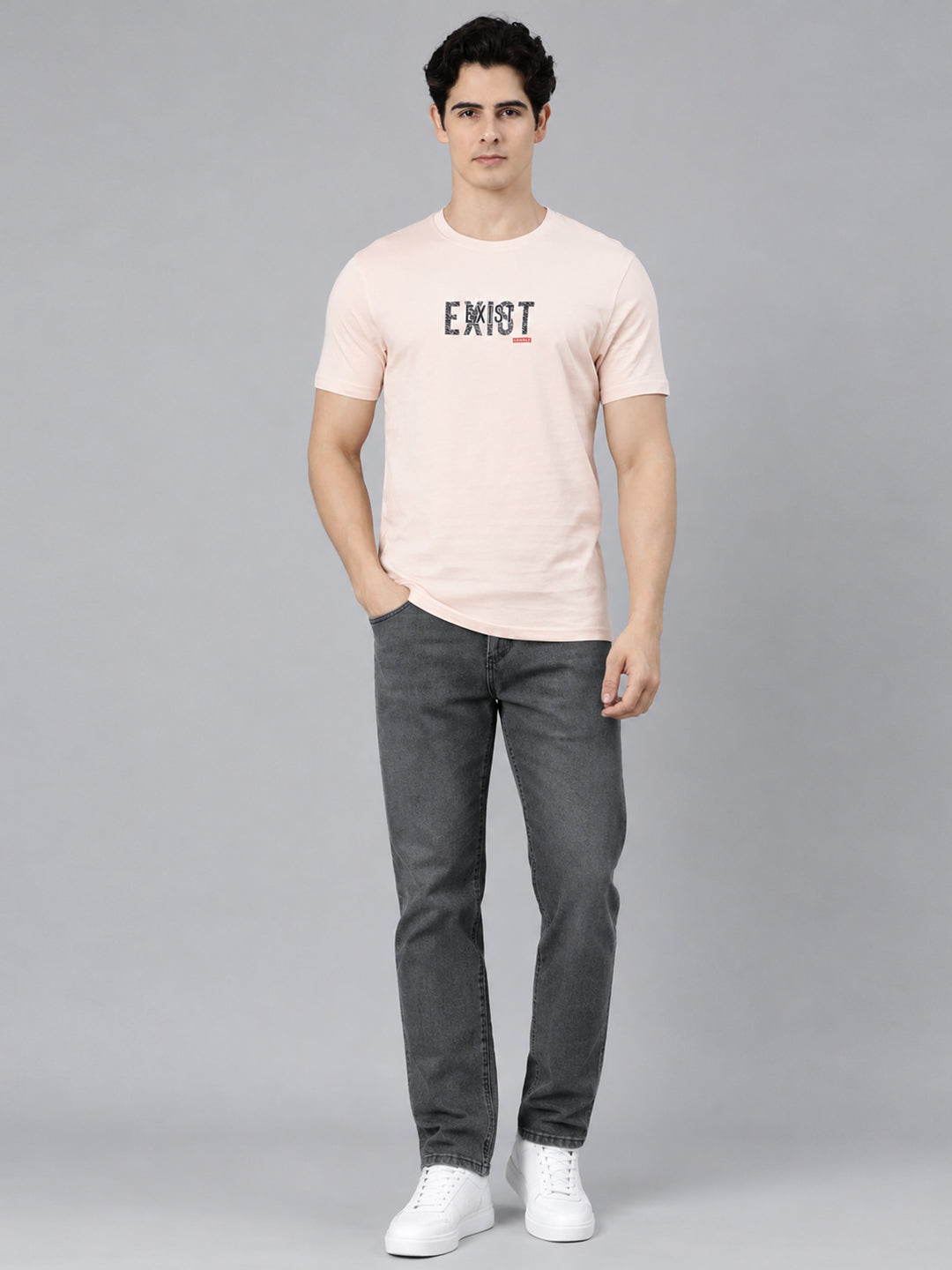 Classic Polo Men's Half Sleeve Multicolor Round Neck Slim Fit Printed Cotton T-Shirt | TOY-TRIO-926 SF C