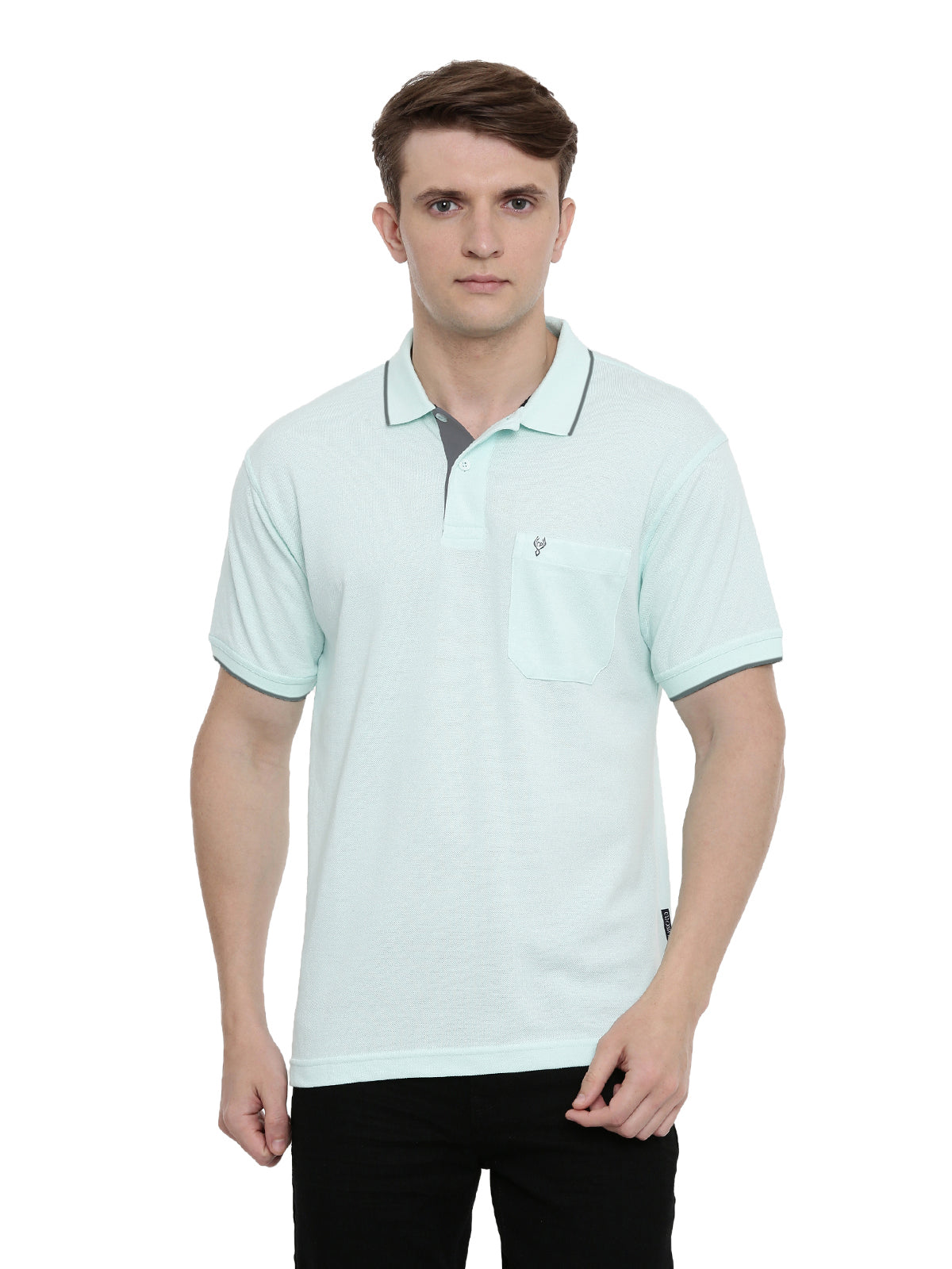 Classic Polo Men's Aruba Blue Authentic Fit Polo T-Shirt | 4SSN 205