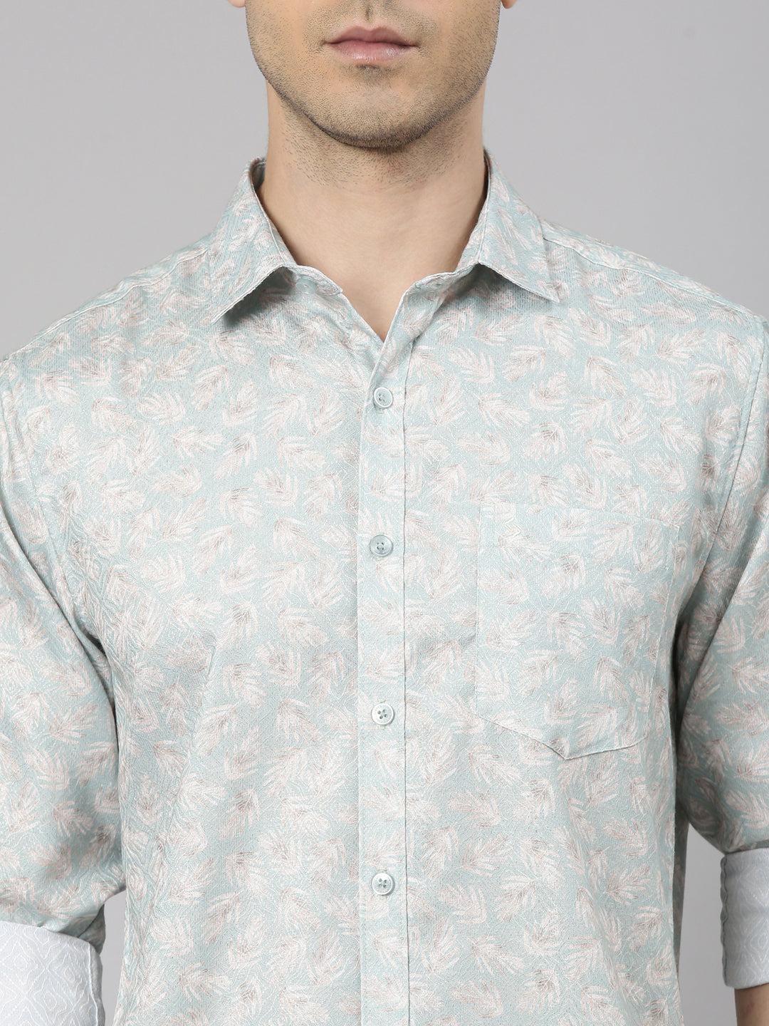 Classic Polo Men's Full Sleeve Multicolor Polo Neck Slim Fit All-Over Print Cotton Shirt | SQ2-EL-63 A-FS-PRT-SF