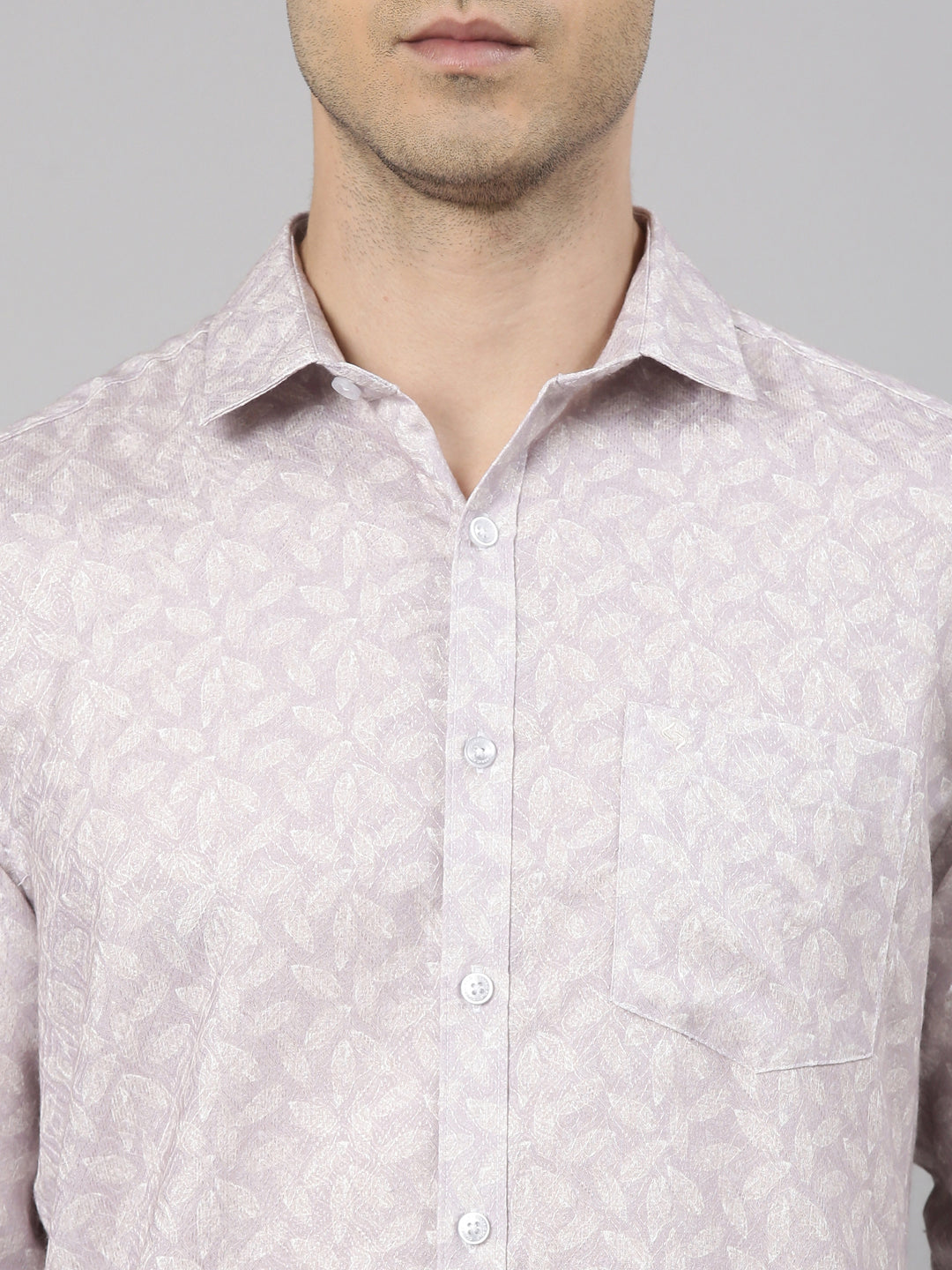 Classic Polo Men's Full Sleeve Multicolor Polo Neck Slim Fit All-Over Print Cotton Shirt | SQ2-EL-63 B-FS-PRT-SF