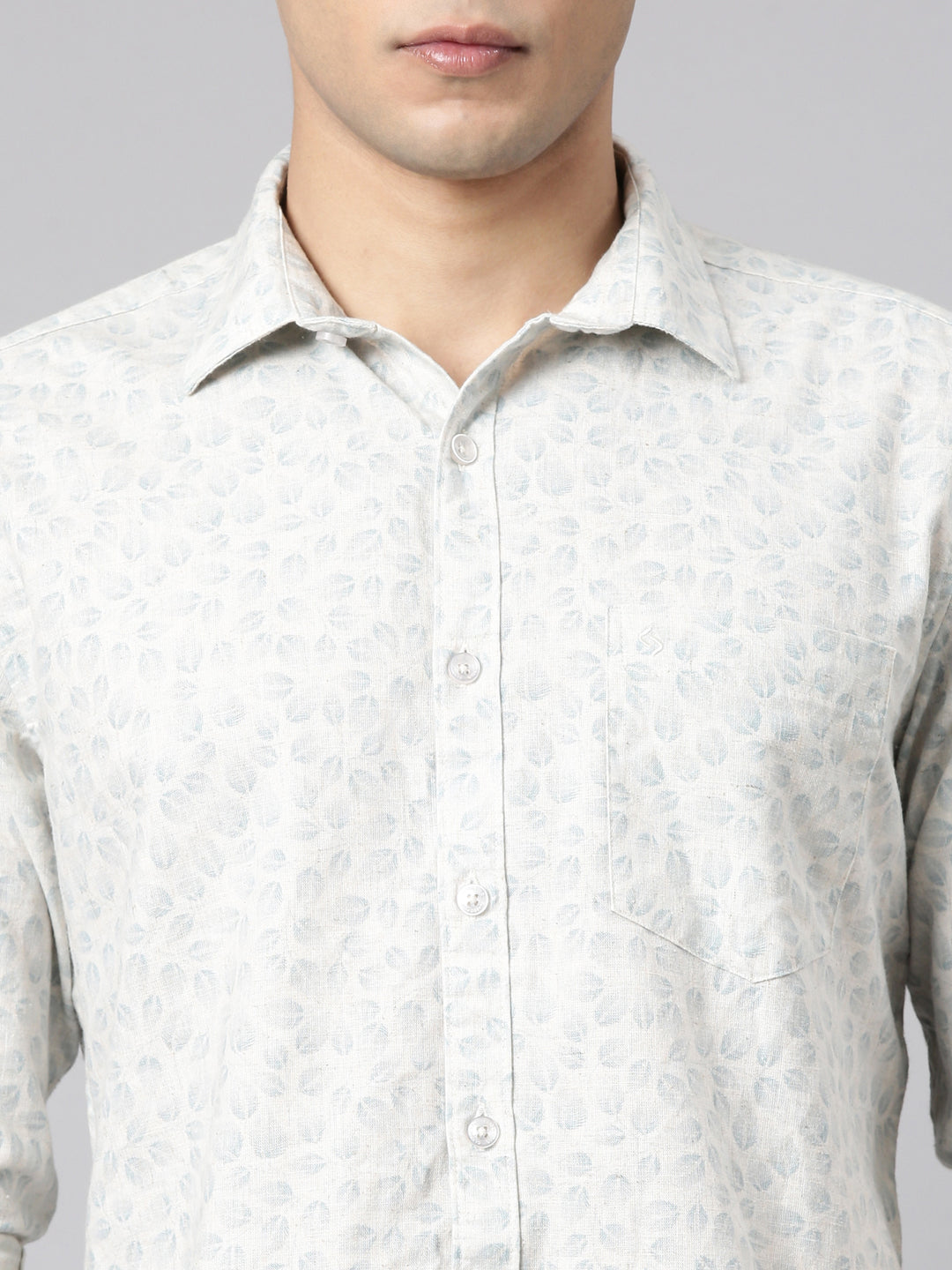 Classic Polo Men's Full Sleeve Multicolor Polo Neck Slim Fit All-Over Print Cotton Casual Shirt | LSHR1-EL-05 A-FS-PRT-SF