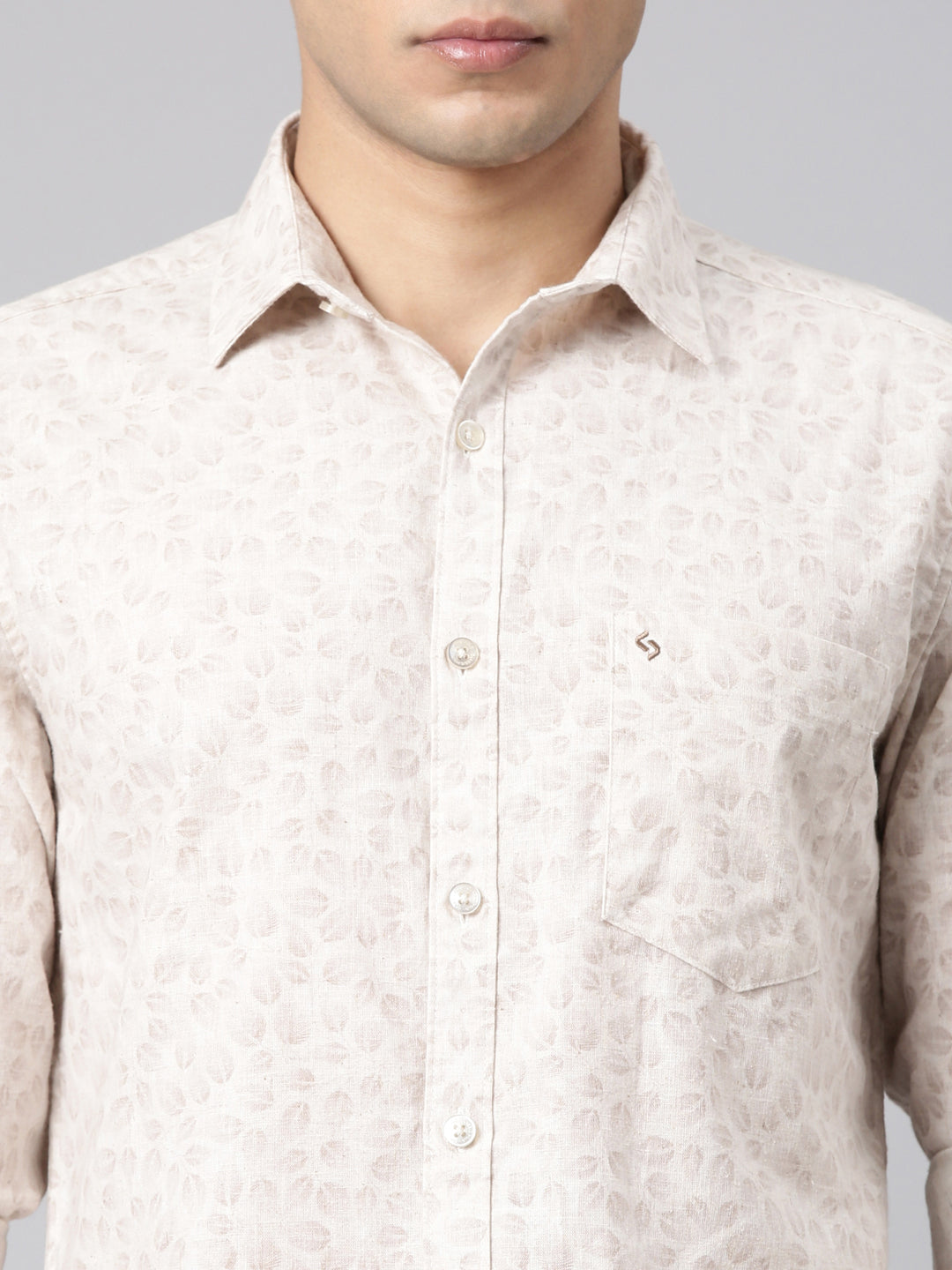 Classic Polo Men's Full Sleeve Multicolor Polo Neck Slim Fit All-Over Print Cotton Casual Shirt | LSHR1-EL-05 B-FS-PRT-SF