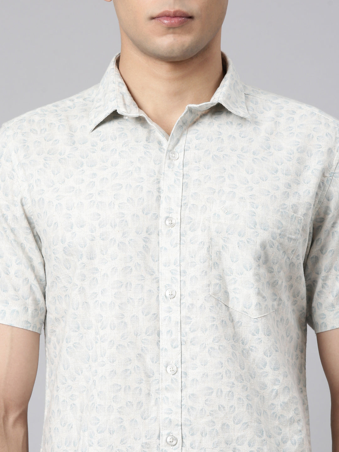 Classic Polo Men's Half Sleeve Multicolor Polo Neck Slim Fit All-Over Print Cotton Casual Shirt | LSHR1-EL-05 A-HS-PRT-SF