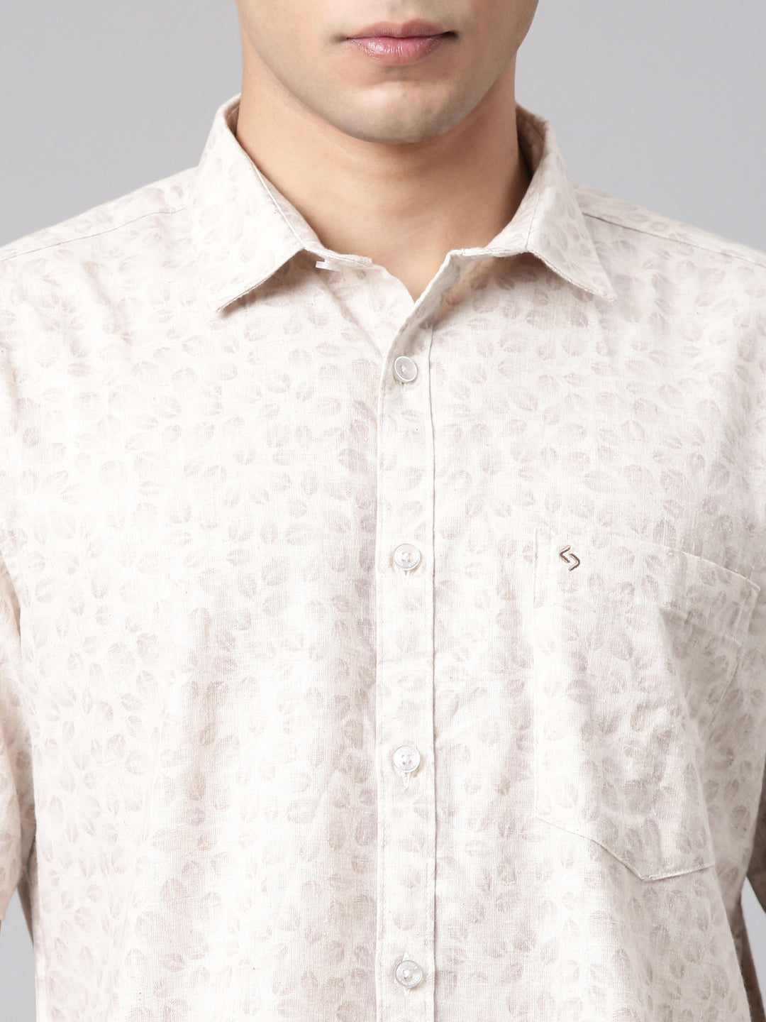 Classic Polo Men's Half Sleeve Multicolor Polo Neck Slim Fit All-Over Print Cotton Casual Shirt | LSHR1-EL-05 B-HS-PRT-SF