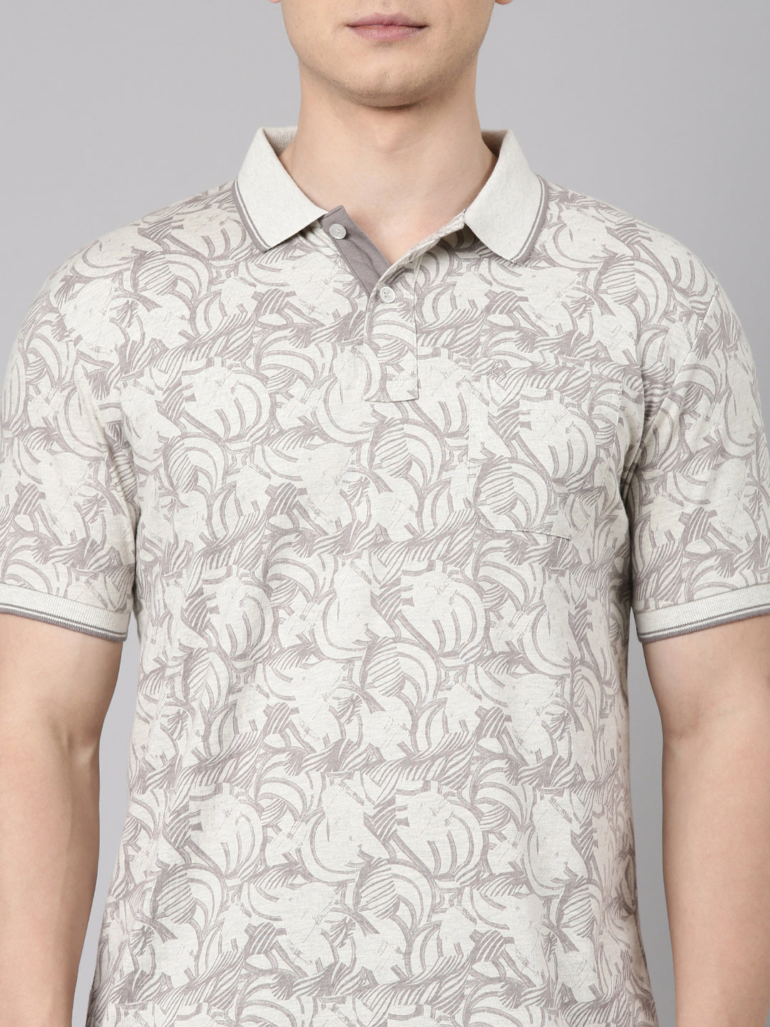 Classic Polo Men's Half Sleeve Multicolor Polo Neck Slim Fit All Over Print Cotton T-Shirt | BELLO - 352 B SF P