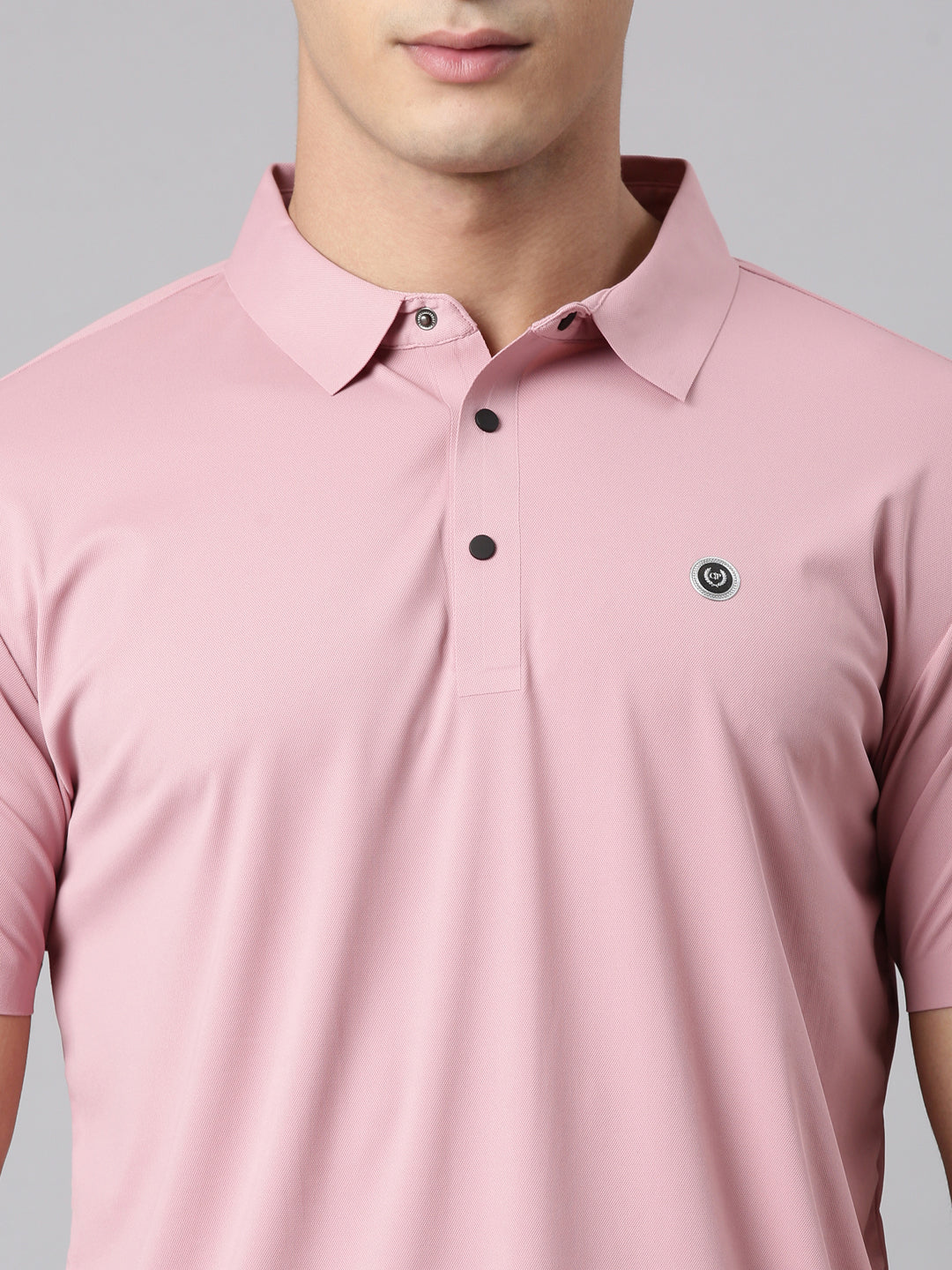 Classic Polo Men's Half Sleeve Pink Polo Neck Slim Fit Solid Premium Cotton T-Shirt | UNICO - 171 SF P