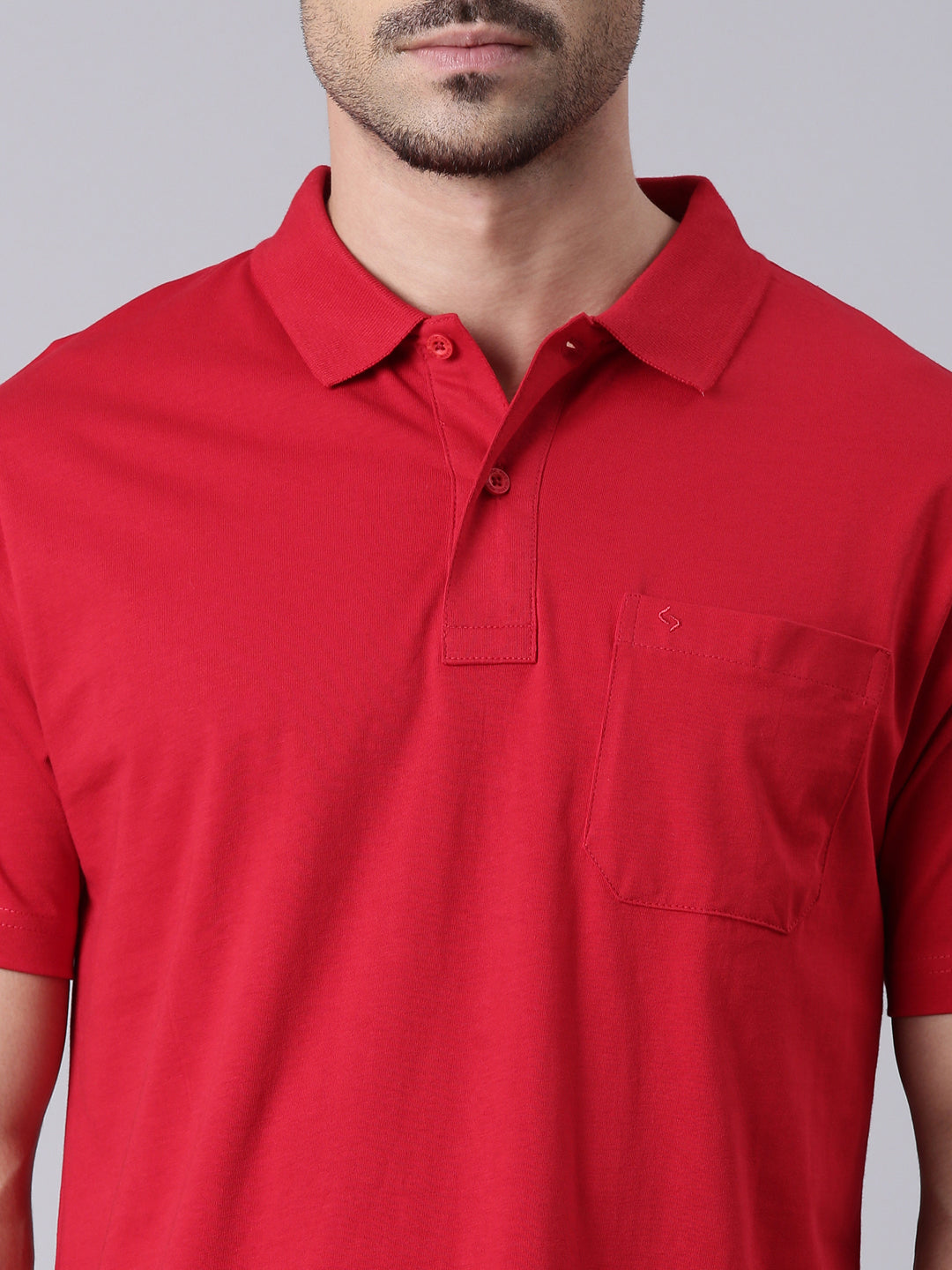 Classic Polo Men's Half Sleeve Red Polo Neck Authentic Fit Solid Cotton T-Shirt | TOY-SOLIX-SALSA AF P
