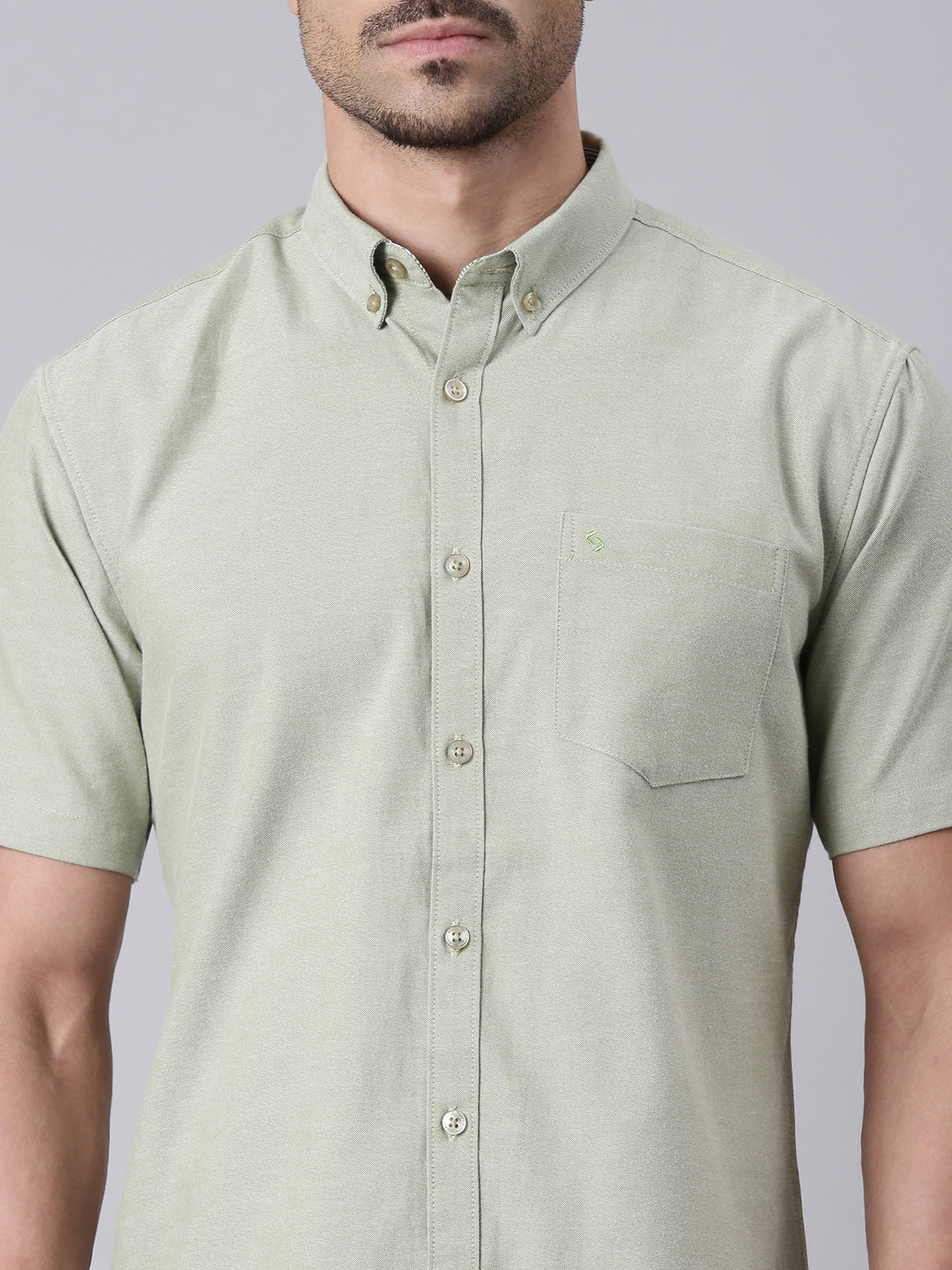 Classic Polo Men's Half Sleeve Green Polo Neck Slim Fit Solid Cotton Casual Shirt | TOY-ENZO-GREEN MF HS