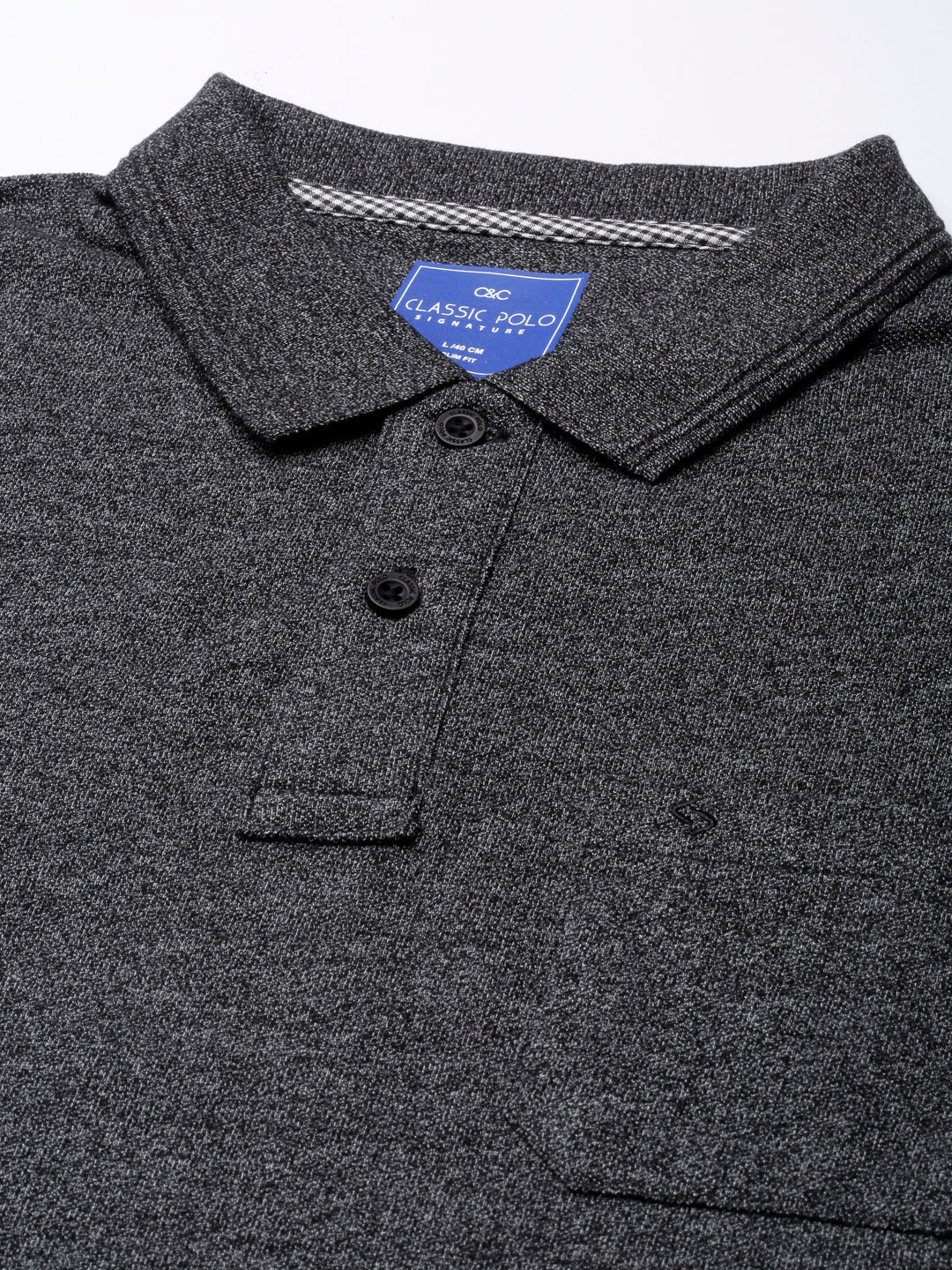 Classic Polo Mens Solid Black Polo Neck Slim Fit T-Shirt | TOY-PROTEN-BLACK SF P