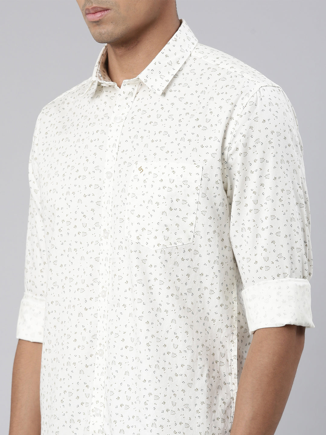 Classic Polo Men's Full Sleeve White Polo Neck Cotton Slim Fit Casual Shirt | SP2-CL-59 A-FS-PRT-SF