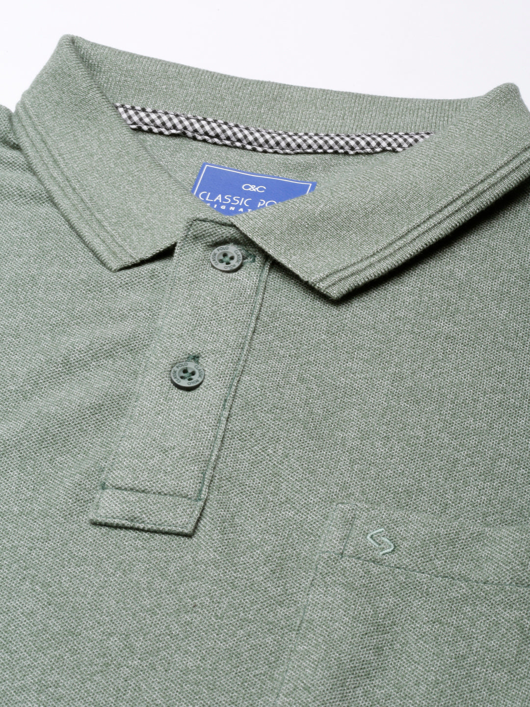 Classic Polo Mens Solid Olive Polo Neck Slim Fit T-Shirt | TOY-PROTEN-OLIVE SF P
