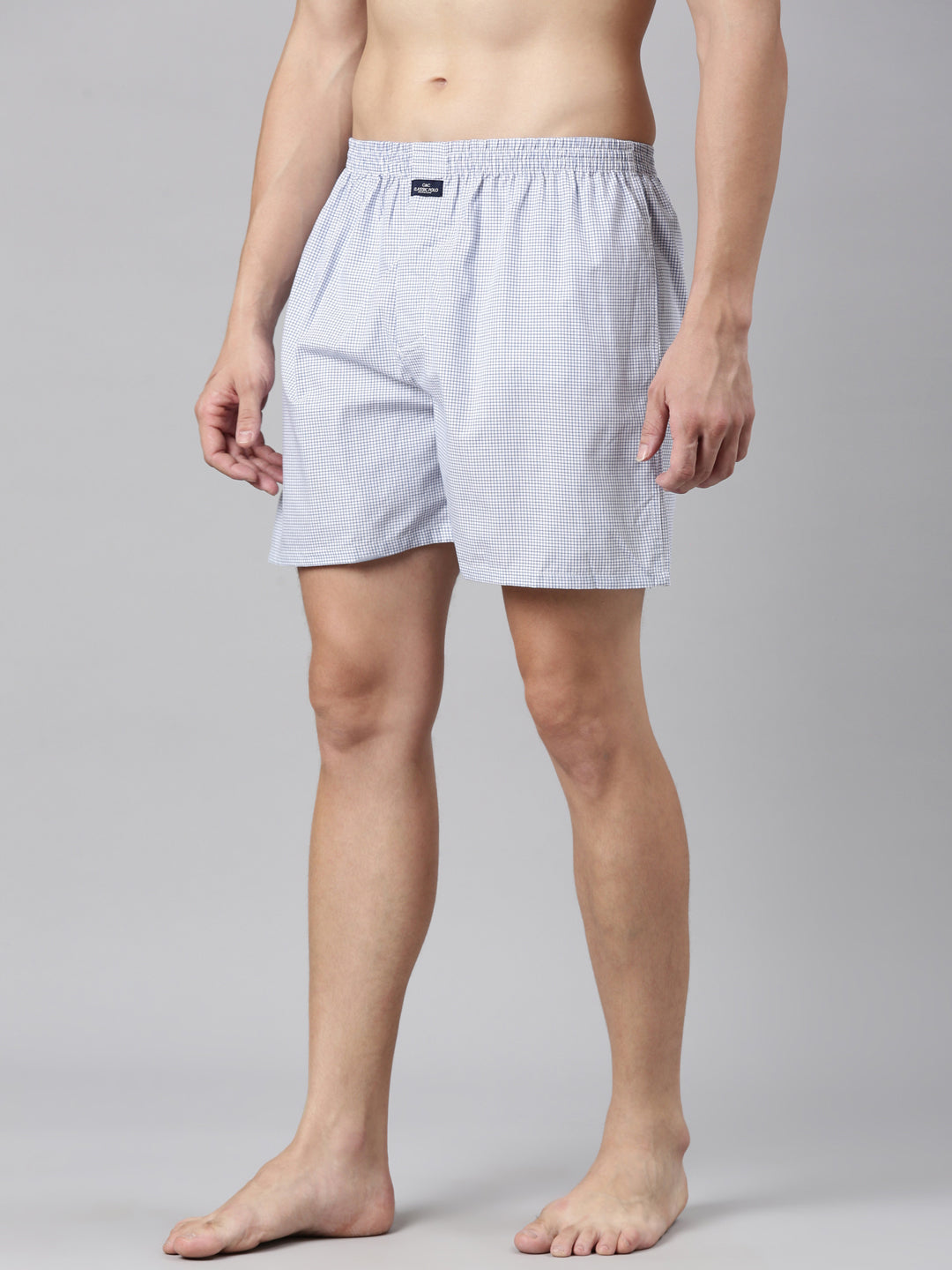 Classic Polo Men's All-Over Print/Checked Slim Fit Cotton Boxer Shorts Pack Of 2 | BXT-74-PRT-CHK