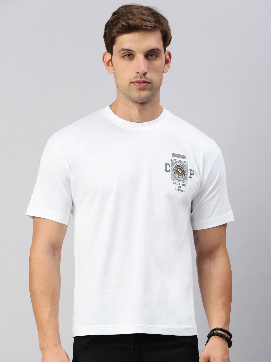 Half Sleeve Slim White T Shirt Rare Rabbit Men's Guild Casual Mano