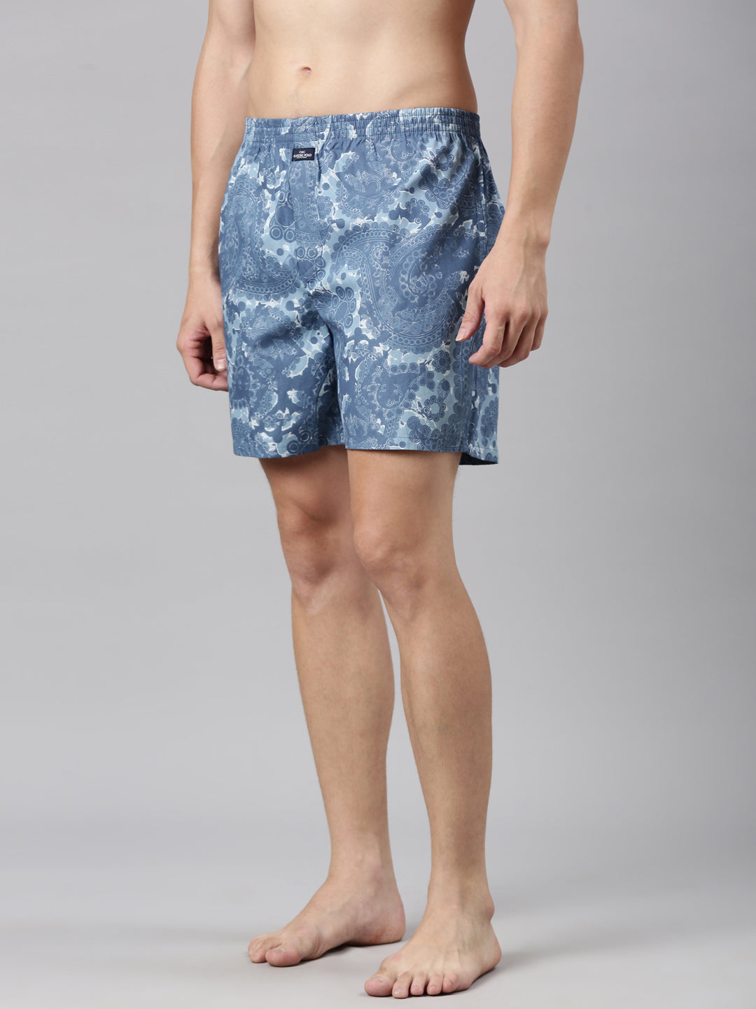 Classic Polo Men's All-Over Print/Solid Slim Fit Cotton Boxer Shorts Pack Of 2 | BXT-101-PRT-SLD