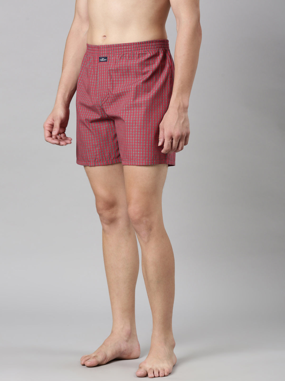Classic Polo Men's Checked/All-Over Print Slim Fit Cotton Boxer Shorts Pack Of 2 | BXT-102-CHK-PRT