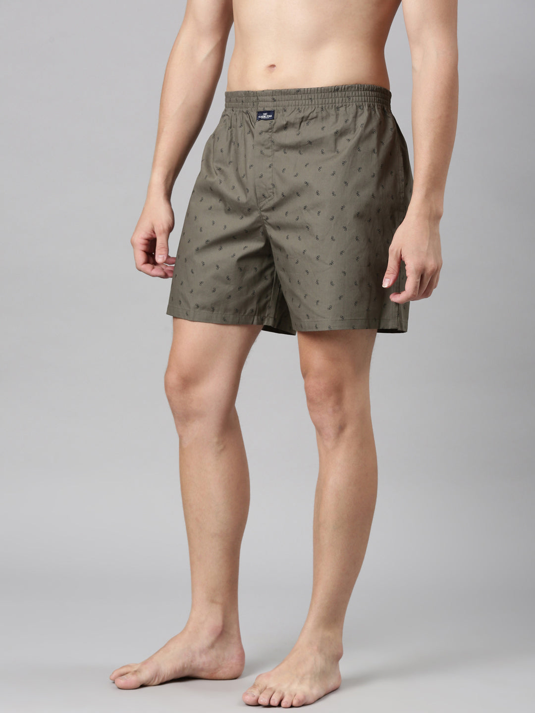 Classic Polo Men's Solid/All-Over Print Slim Fit Cotton Boxer Shorts Pack Of 2 | BXT-91-SLD-PRT