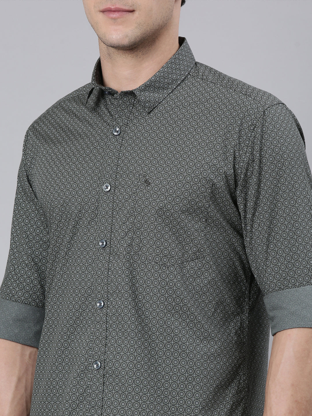 Classic Polo Men's Full Sleeve Grey Polo Neck 100% Cotton Slim Fit Shirt | SP2-CL-66 A-FS-PRT-SF