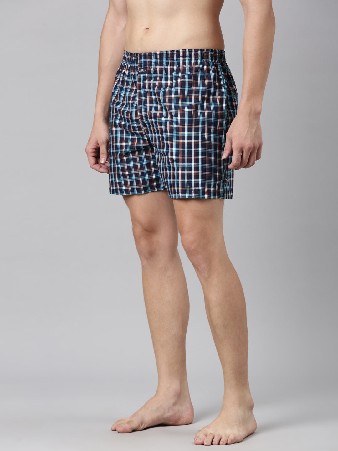 Classic Polo Men's Checked/Solid Slim Fit Cotton Boxer Shorts Pack Of 2 | BXT-54-CHK-SLD