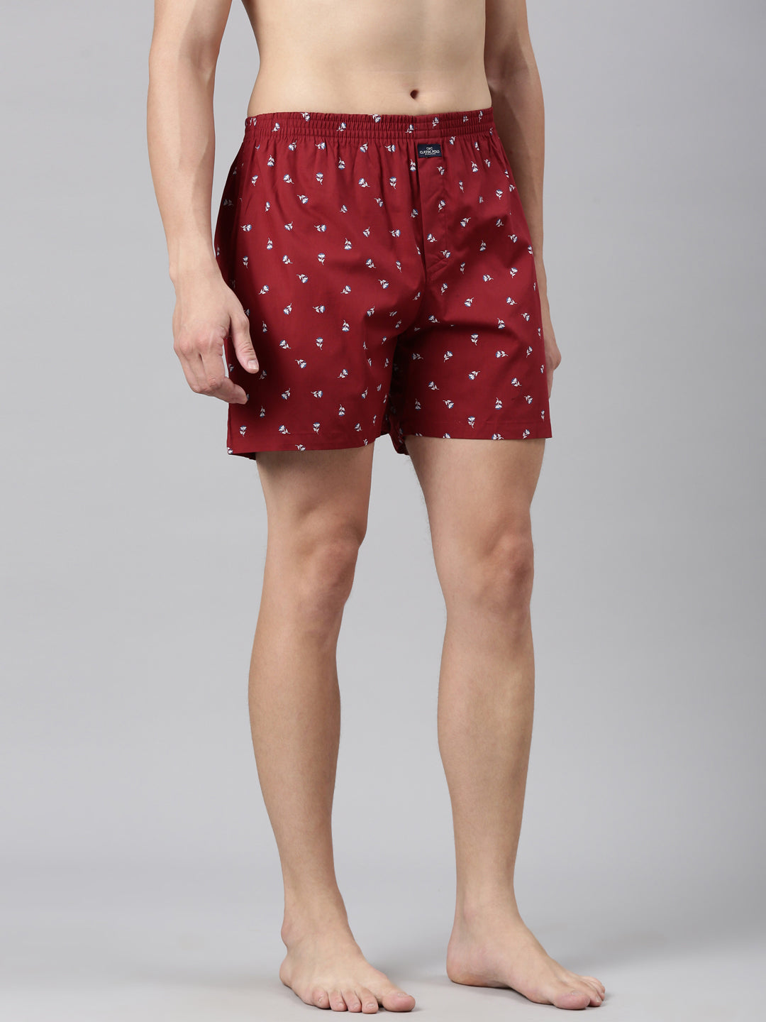 Classic Polo Men's All-Over Print/Solid Slim Fit Cotton Boxer Shorts Pack Of 2 | BXT-95-PRT-SLD